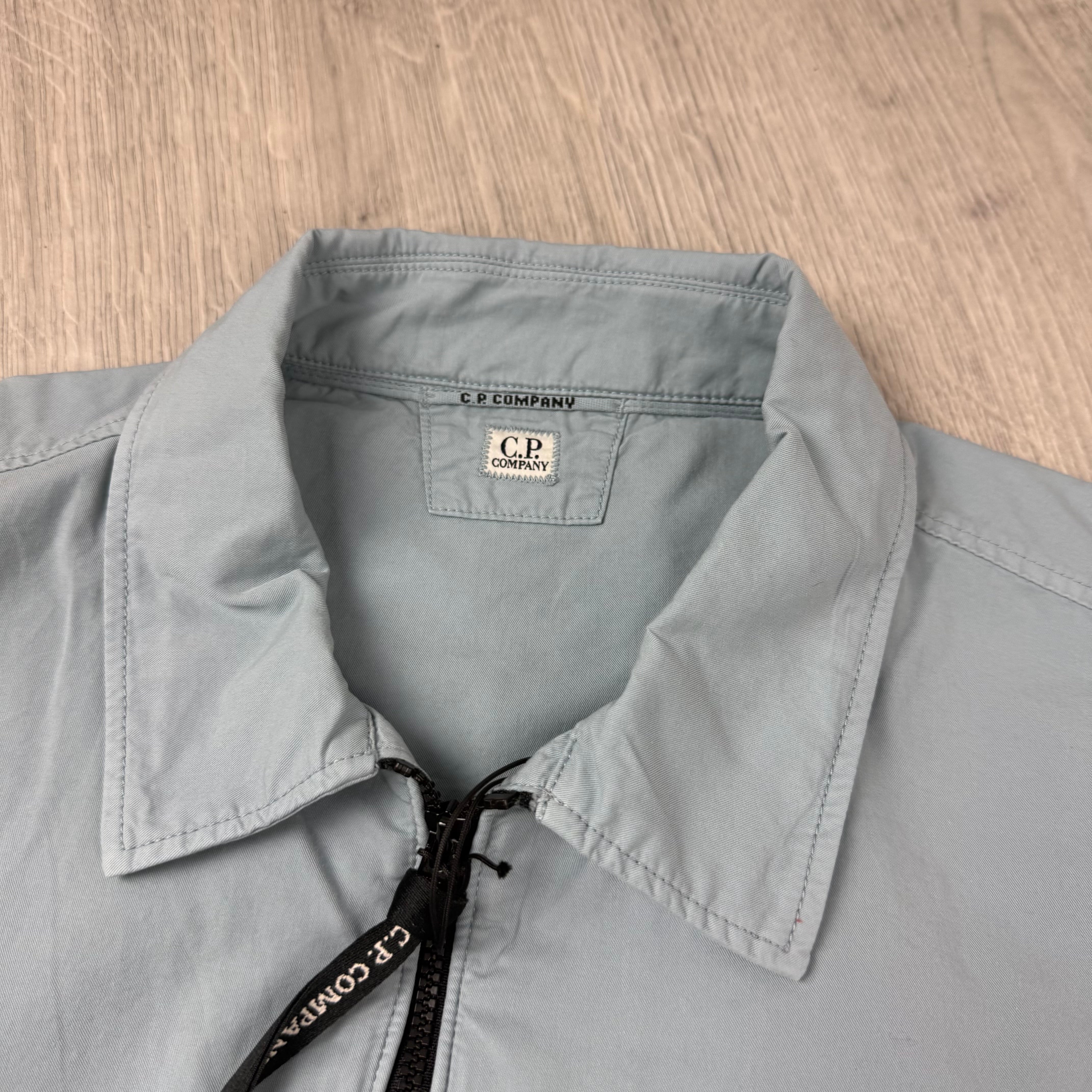 CP Company Zip Overshirt - Silver Blue