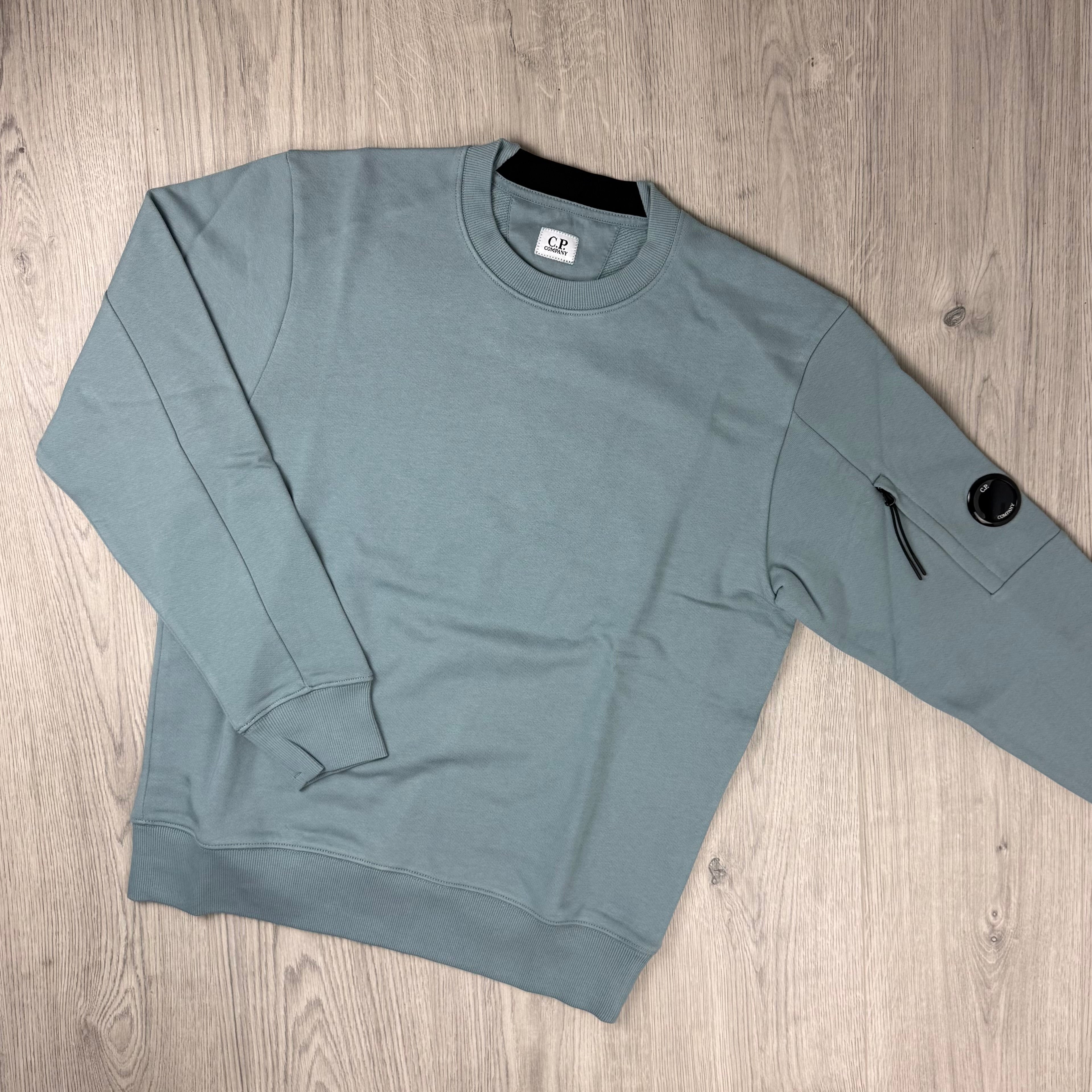 CP Company Raised Fleece Sweatshirt - Silver Blue