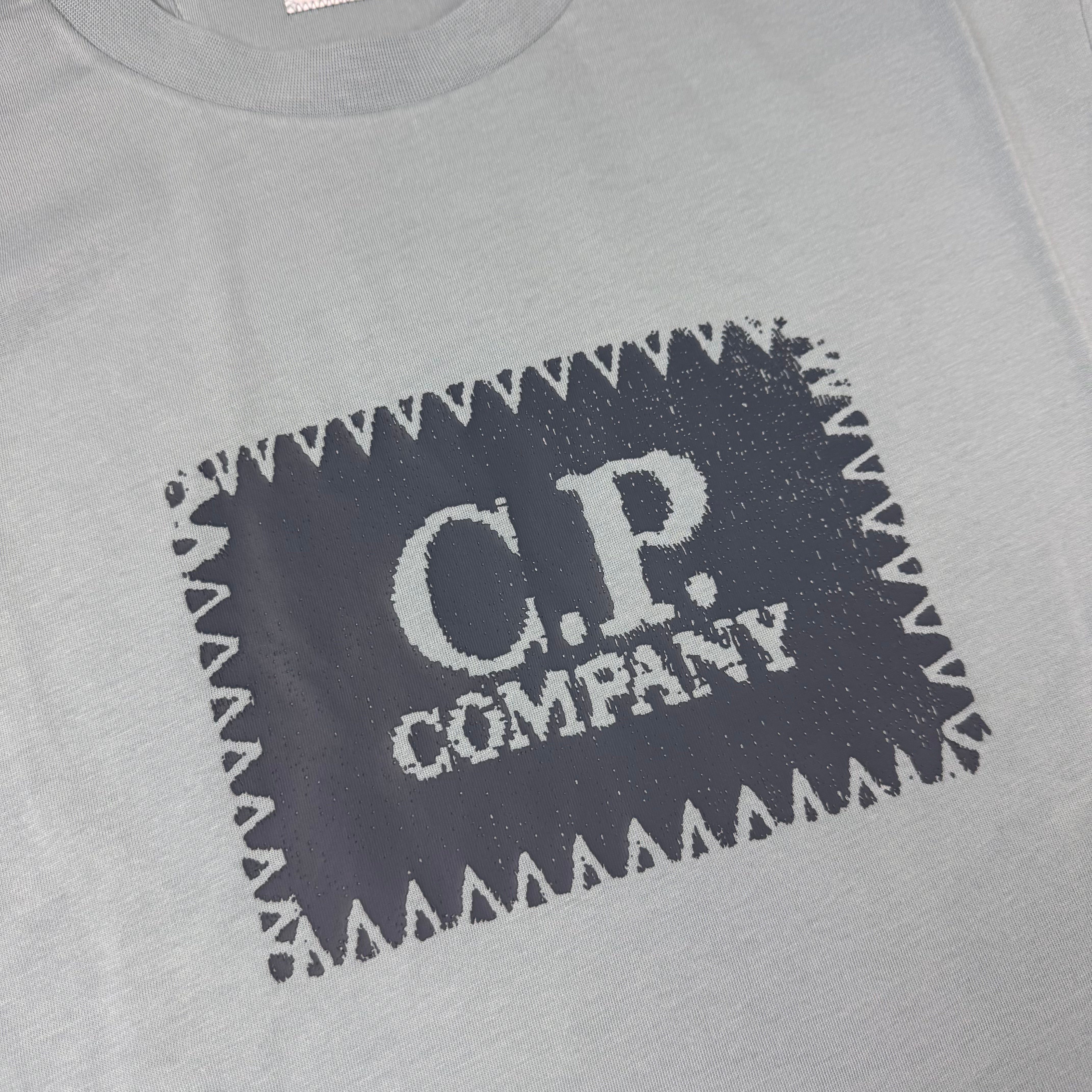 CP Company Stamp T-Shirt - Silver Blue