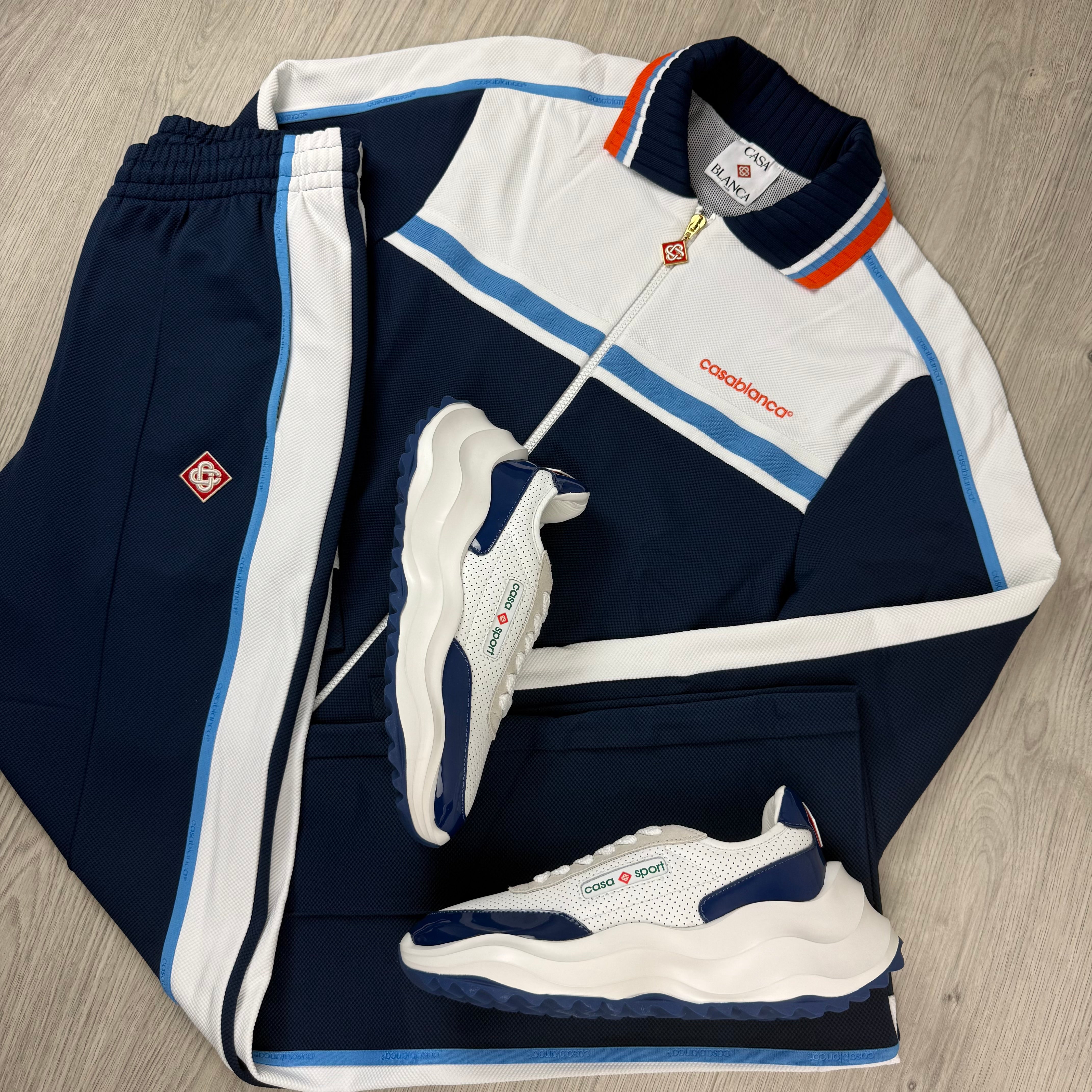 Casablanca Pique Tracksuit - Navy