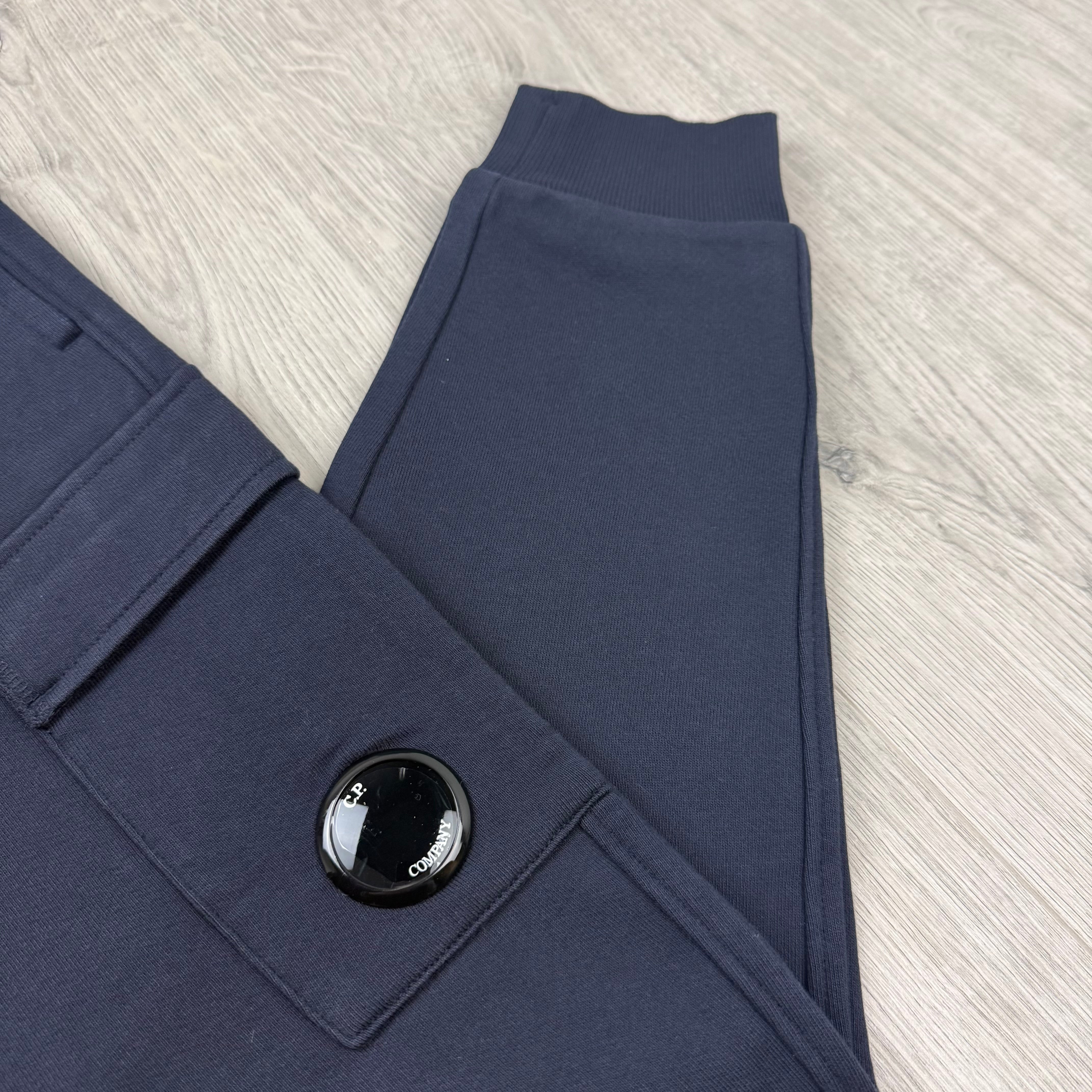 CP Company Raised Fleece Sweatpants - Navy