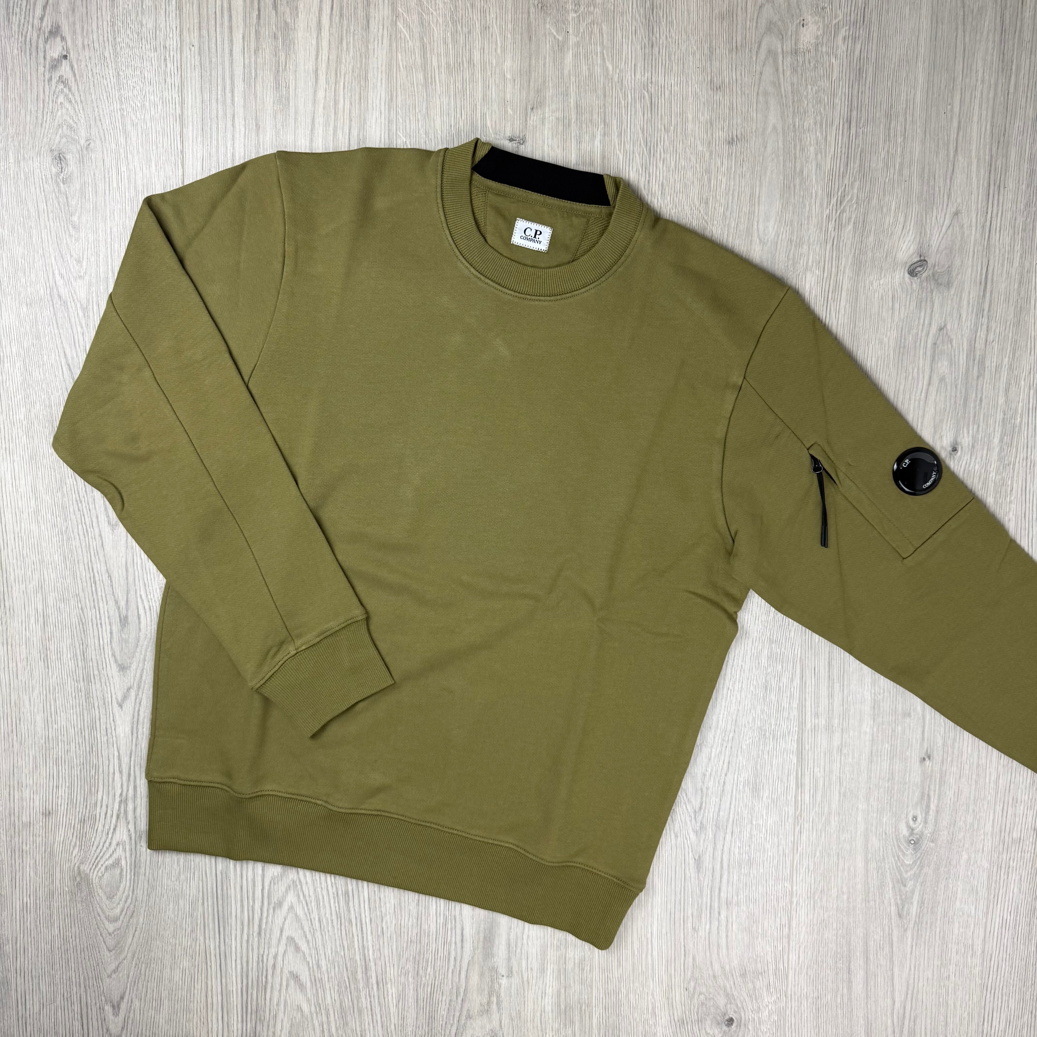 CP Company Raised Fleece Sweatshirt - Dried Herb