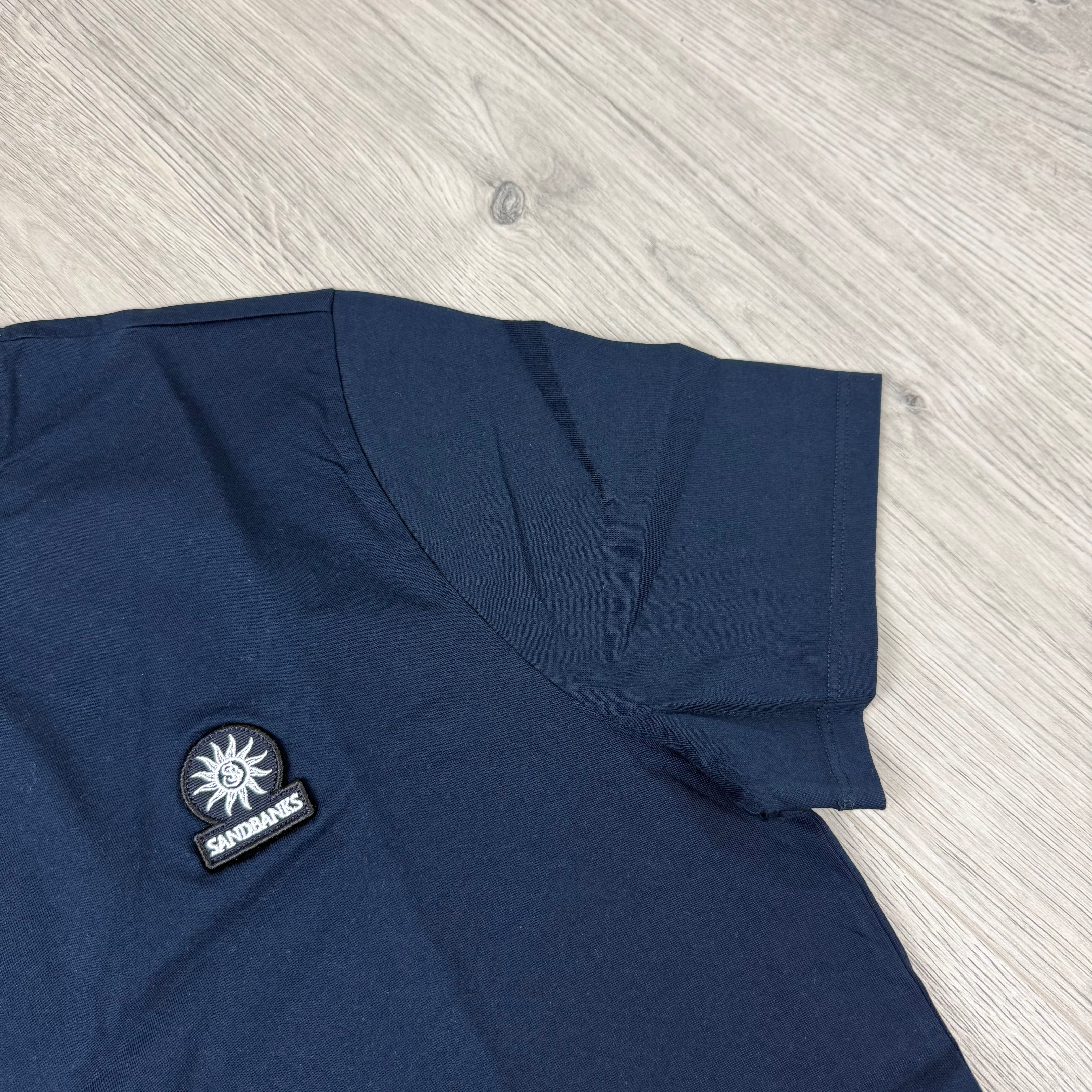 Sandbanks Badge Logo T-Shirt - Navy