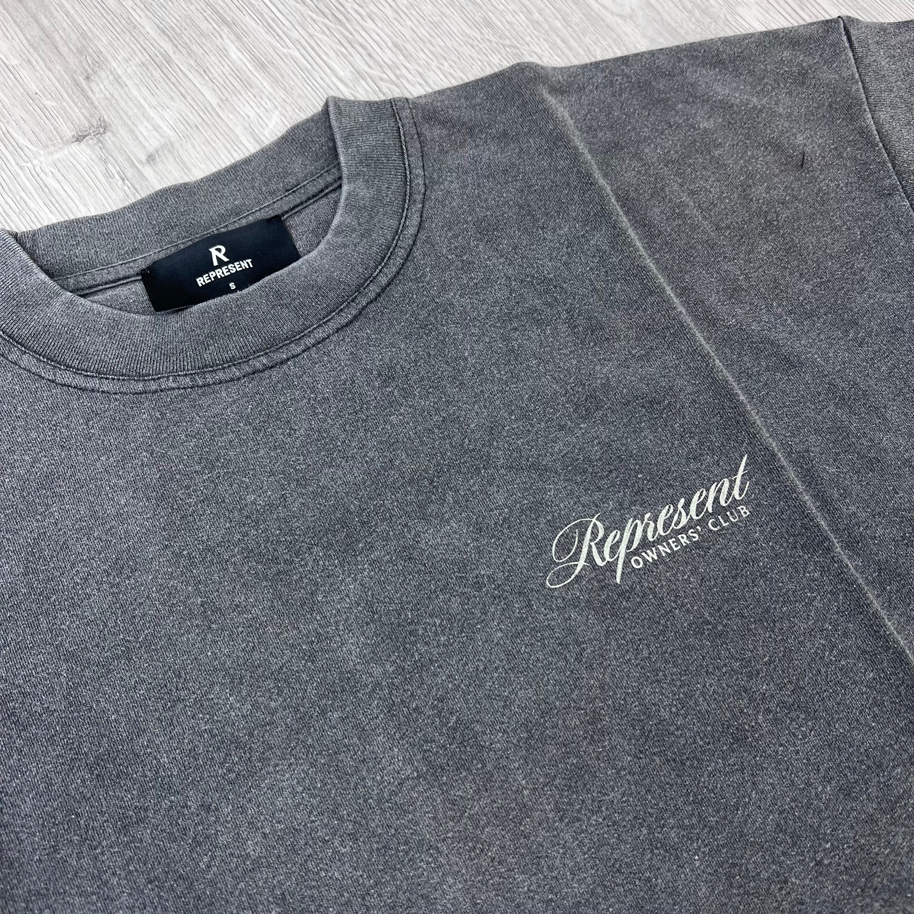 Represent Owners Club Script T-Shirt - Vintage Grey
