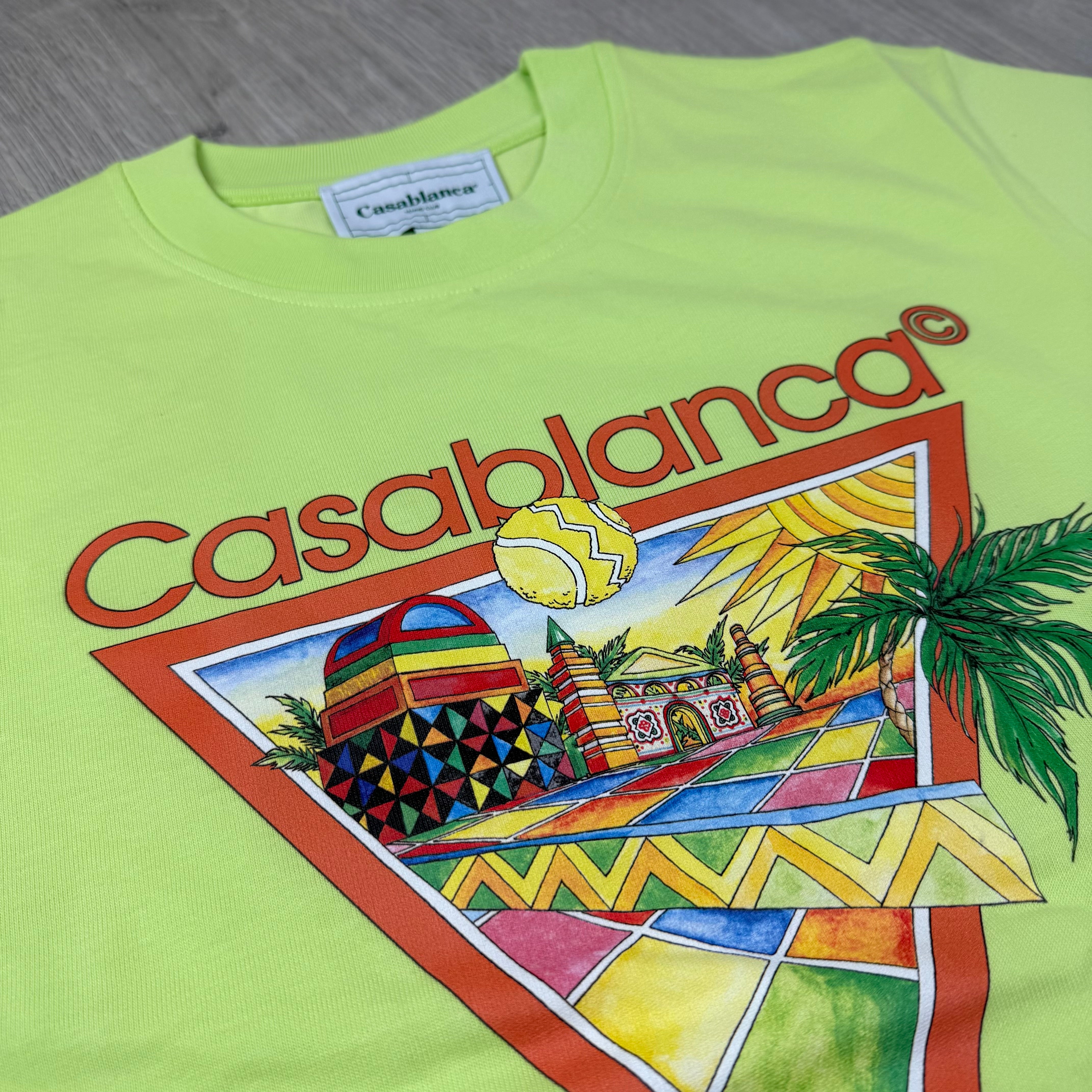 Casablanca 'Tennis Club' T-Shirt - Pale Green