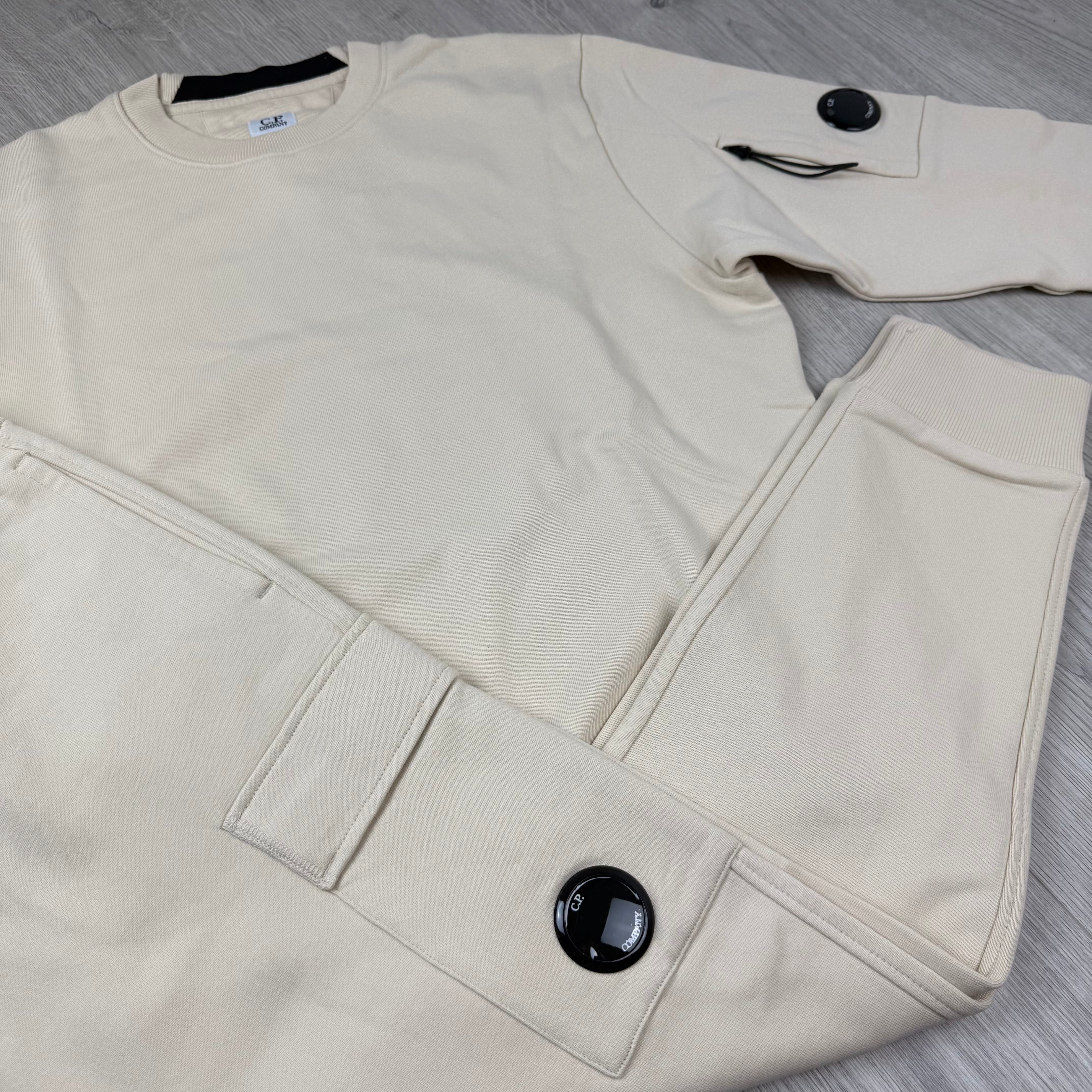 CP Company Raised Fleece Tracksuit - Frozen Dew