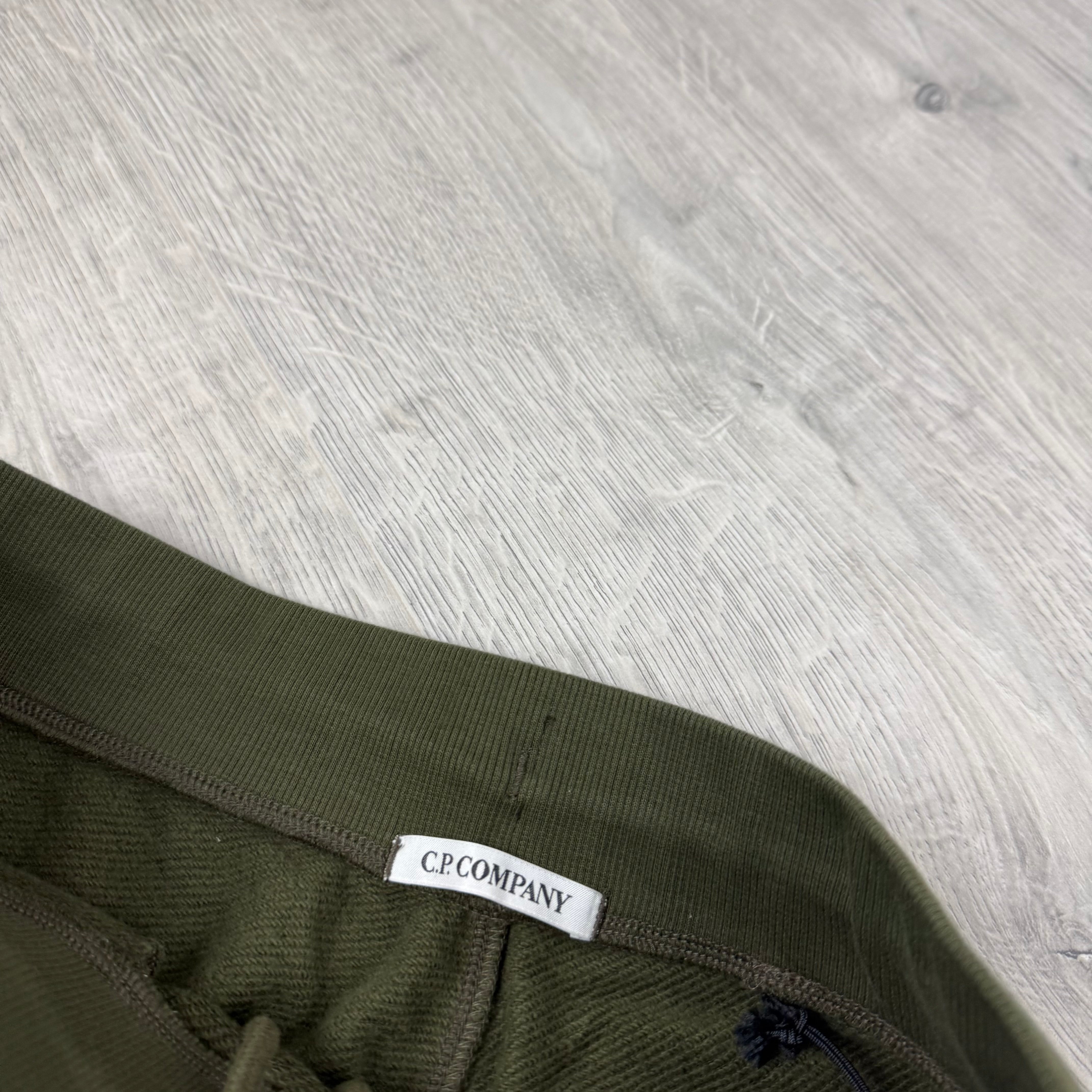 CP Company Raised Fleece Sweatpants - Ivy Green