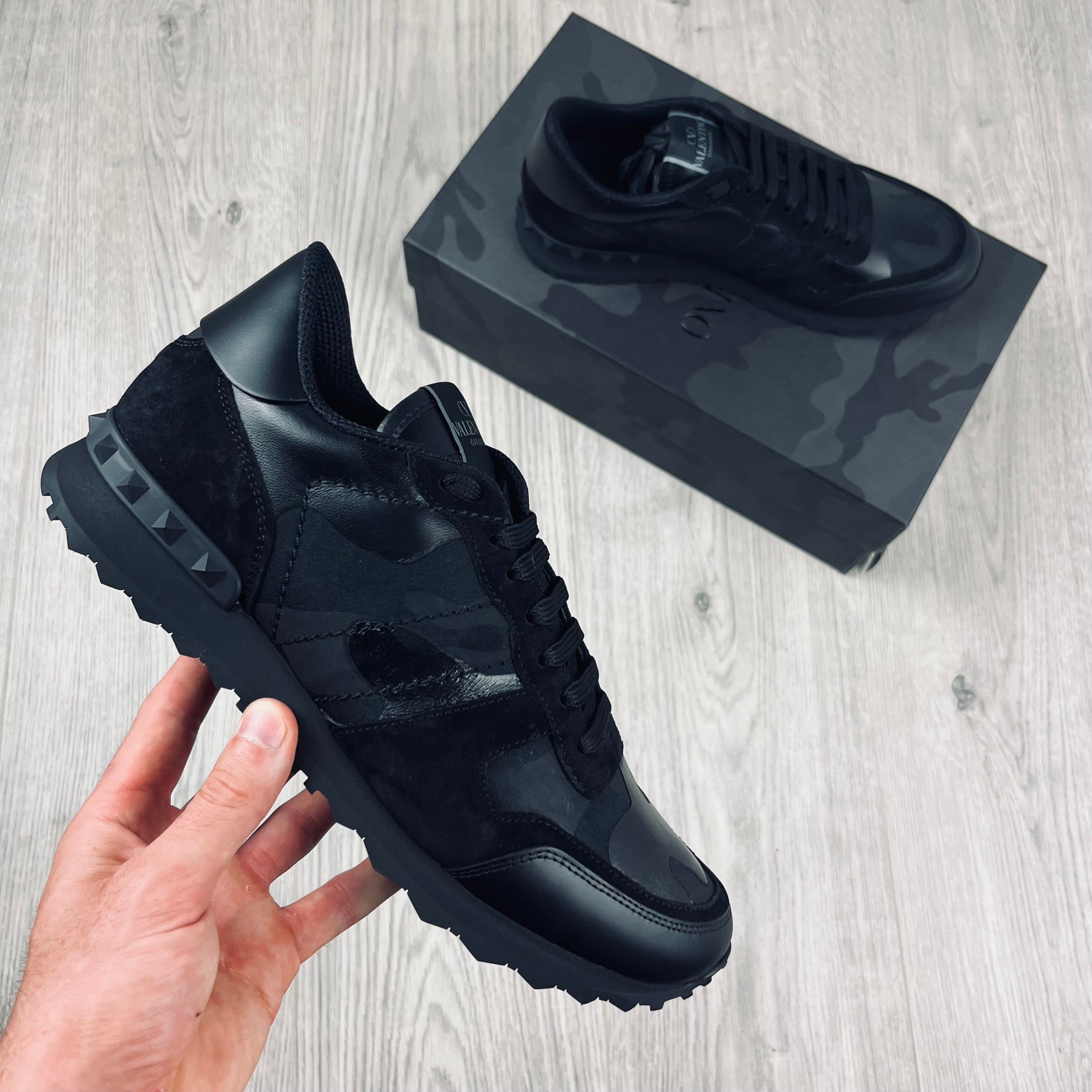 Valentino Rockrunner Sneakers - Black