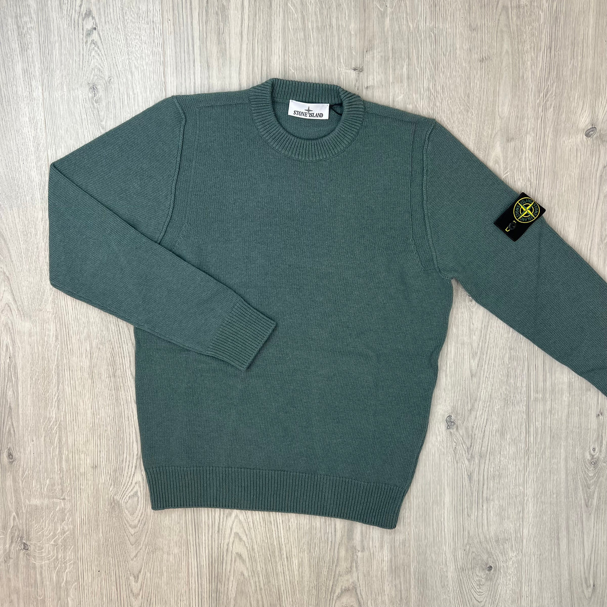 Stone Island Lambswool Knit Sweatshirt - Ocean Green