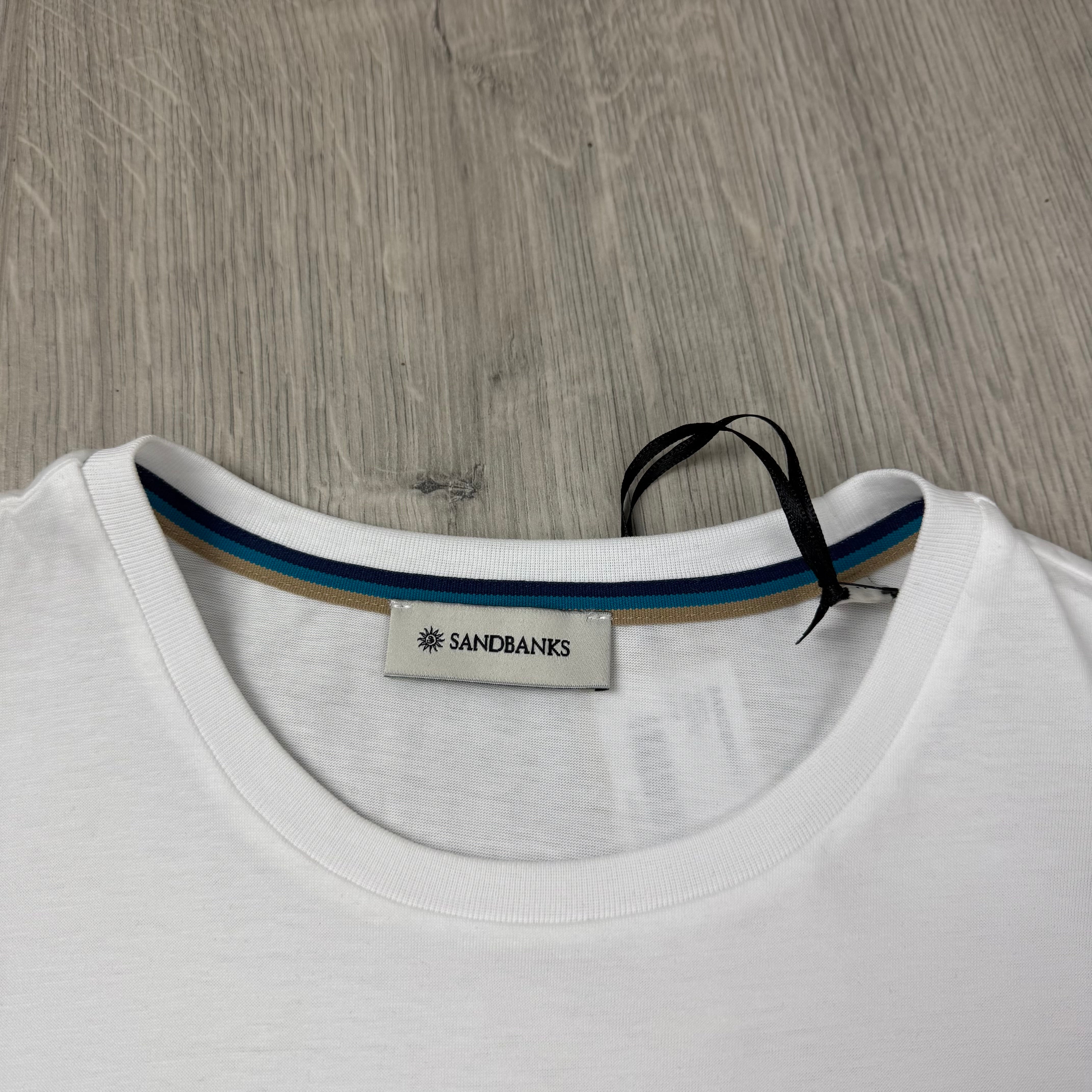 Sandbanks Badge Logo T-Shirt - White