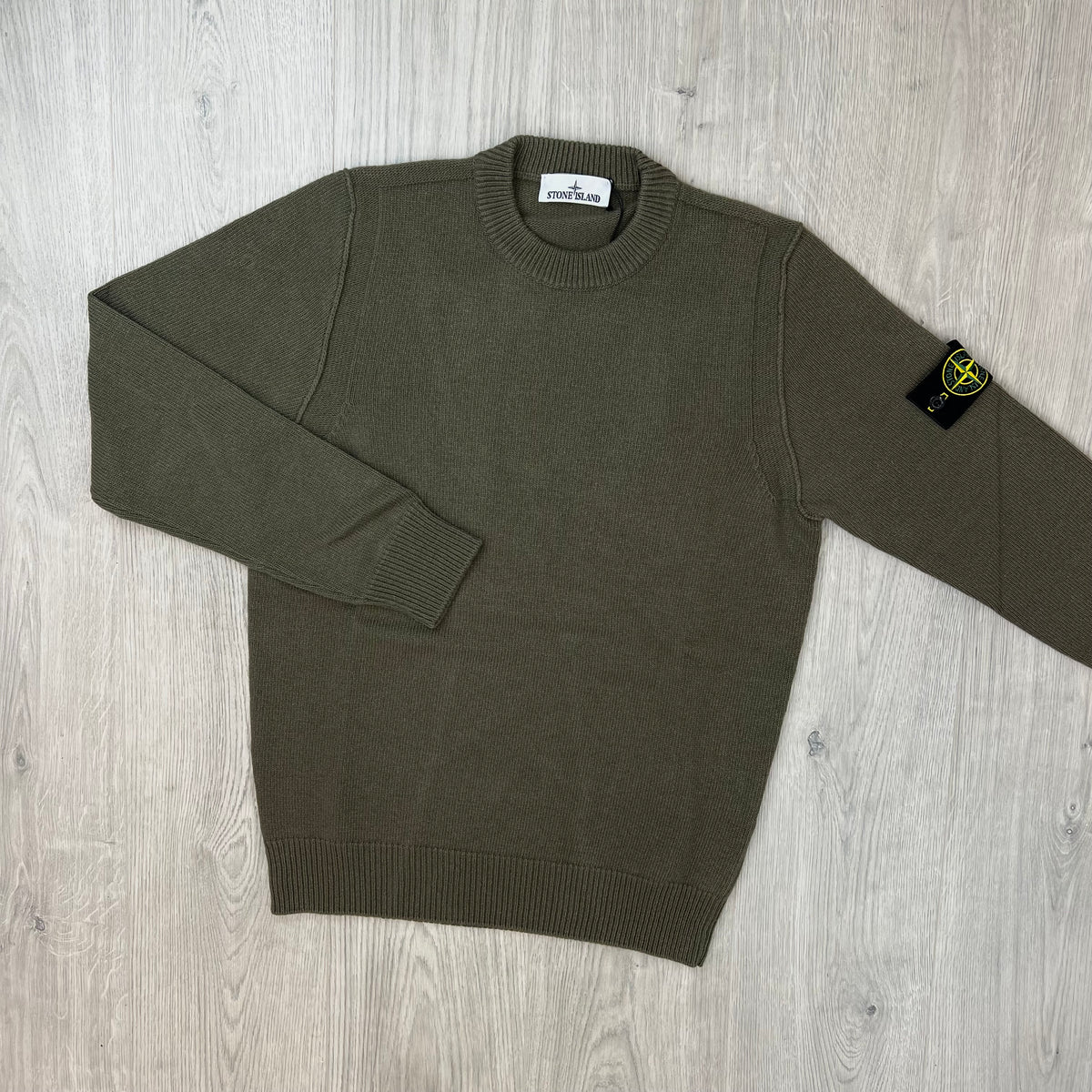Stone Island Lambswool Knit Sweatshirt - Military Green