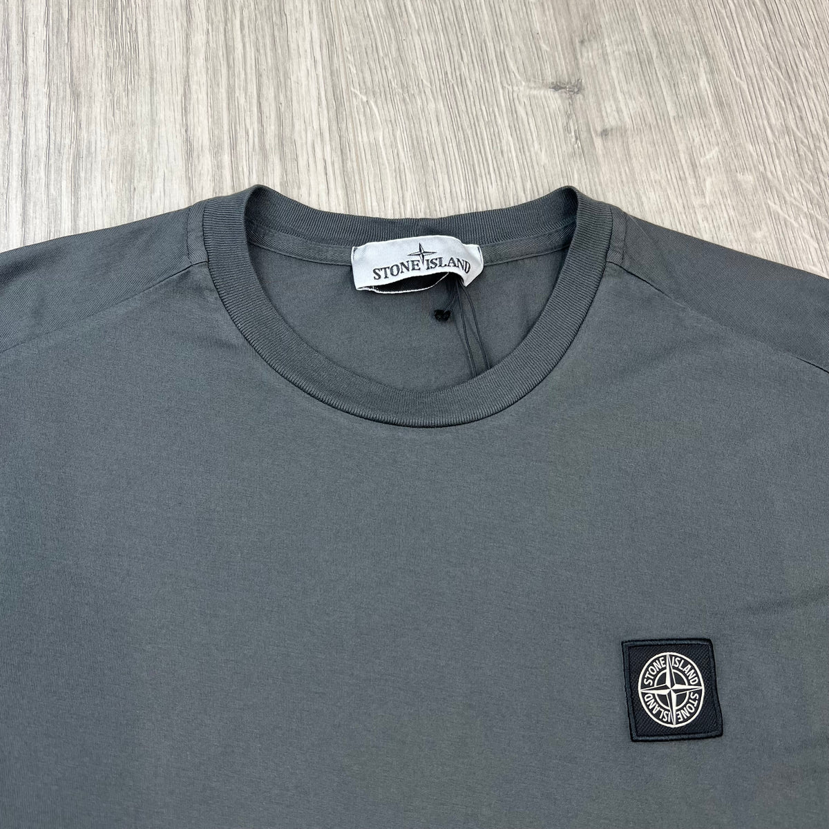 Stone Island Patch T-Shirt - Lead Grey