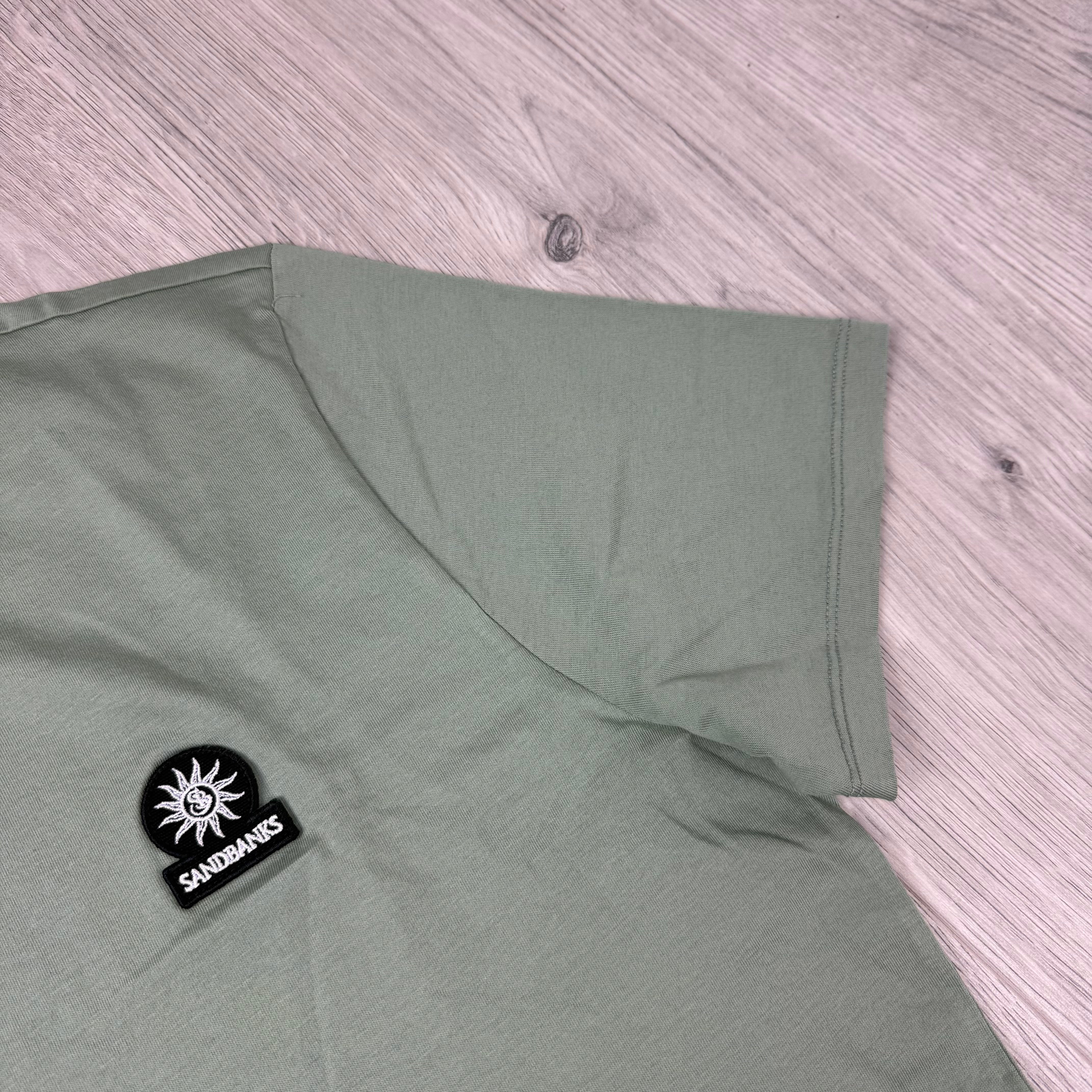 Sandbanks Badge Logo T-Shirt - Sage