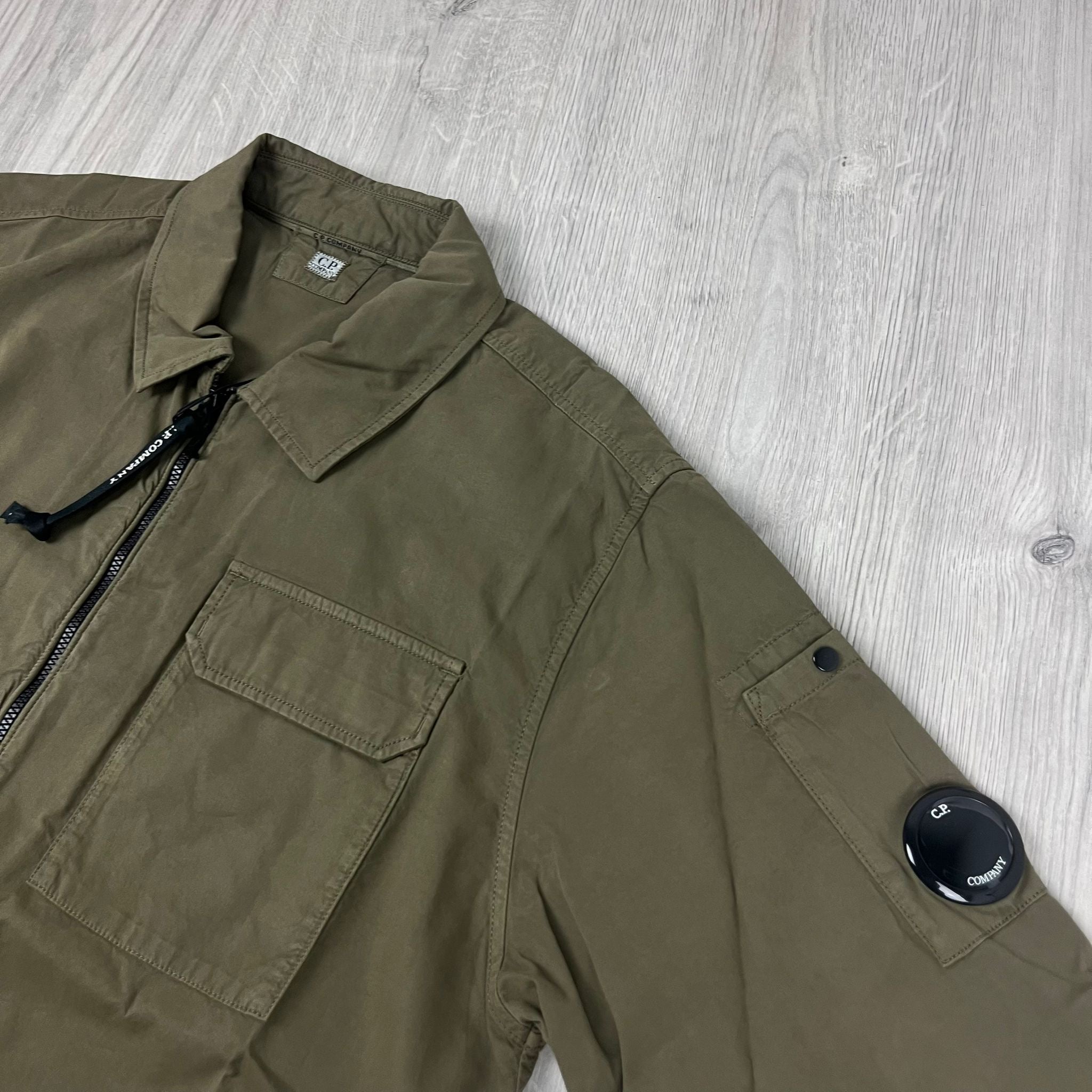CP Company Zip Overshirt - Ivy Green