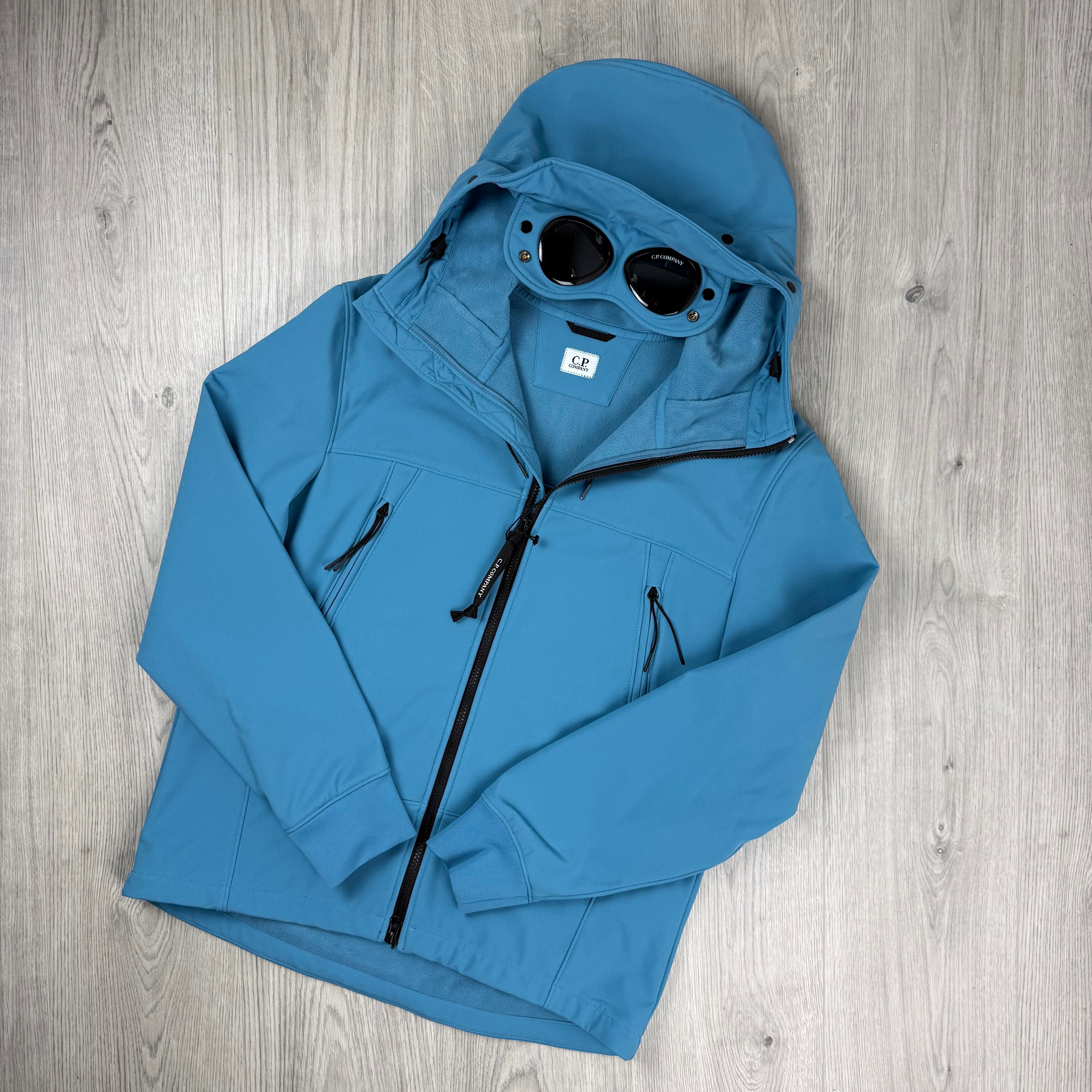 CP Company Shell Goggle Jacket - Aegean Blue
