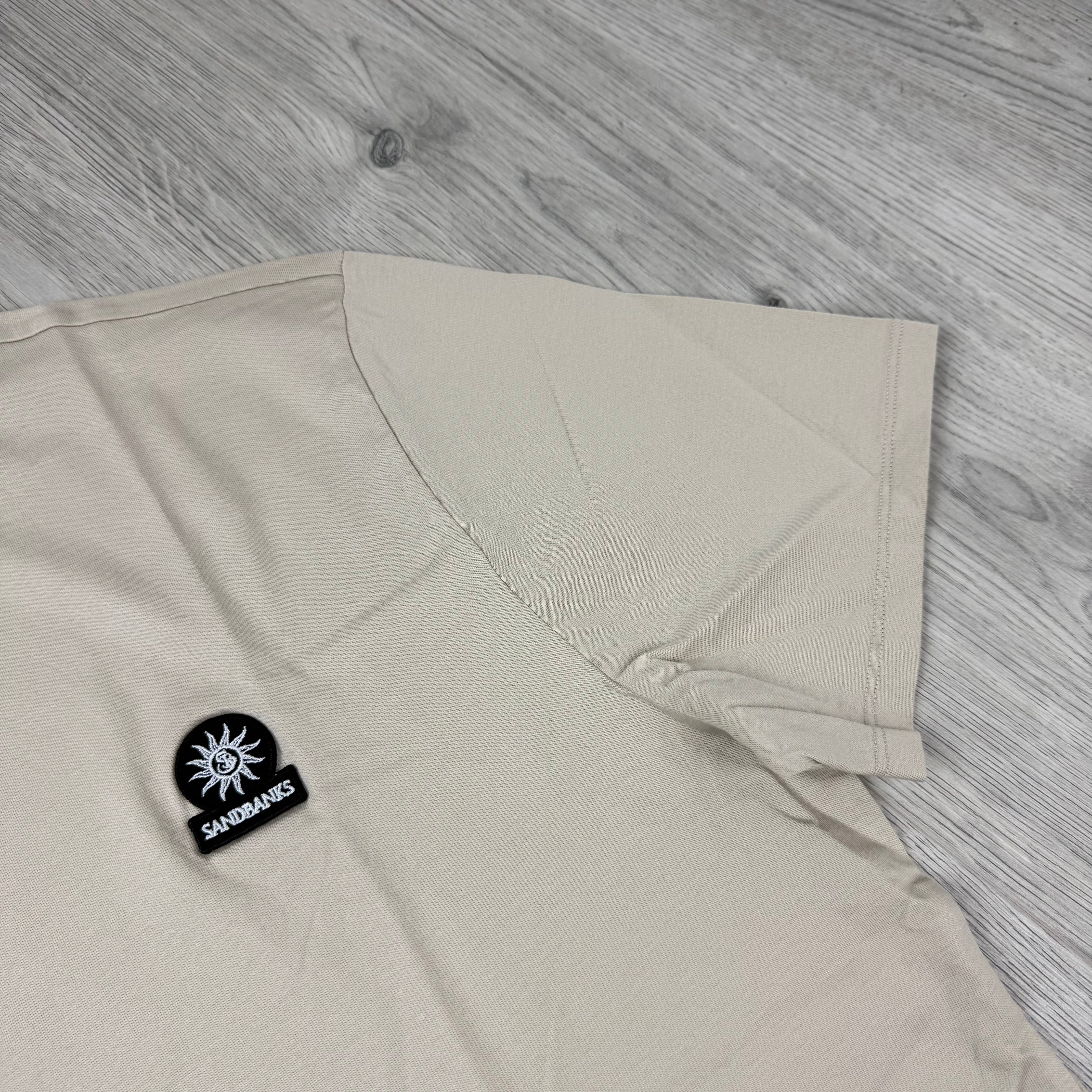 Sandbanks Badge Logo T-Shirt - Stone