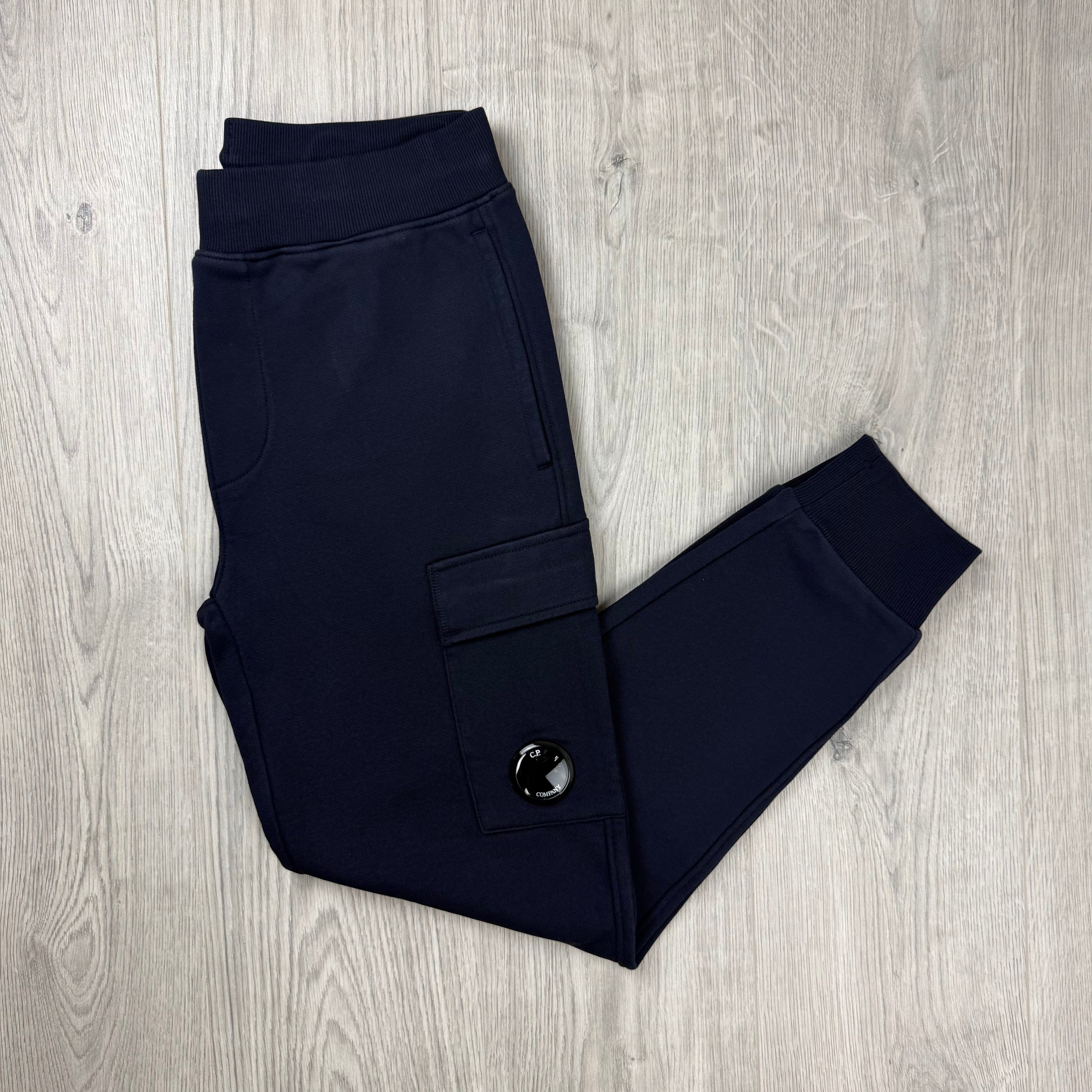 CP Company Raised Fleece Sweatpants - Navy