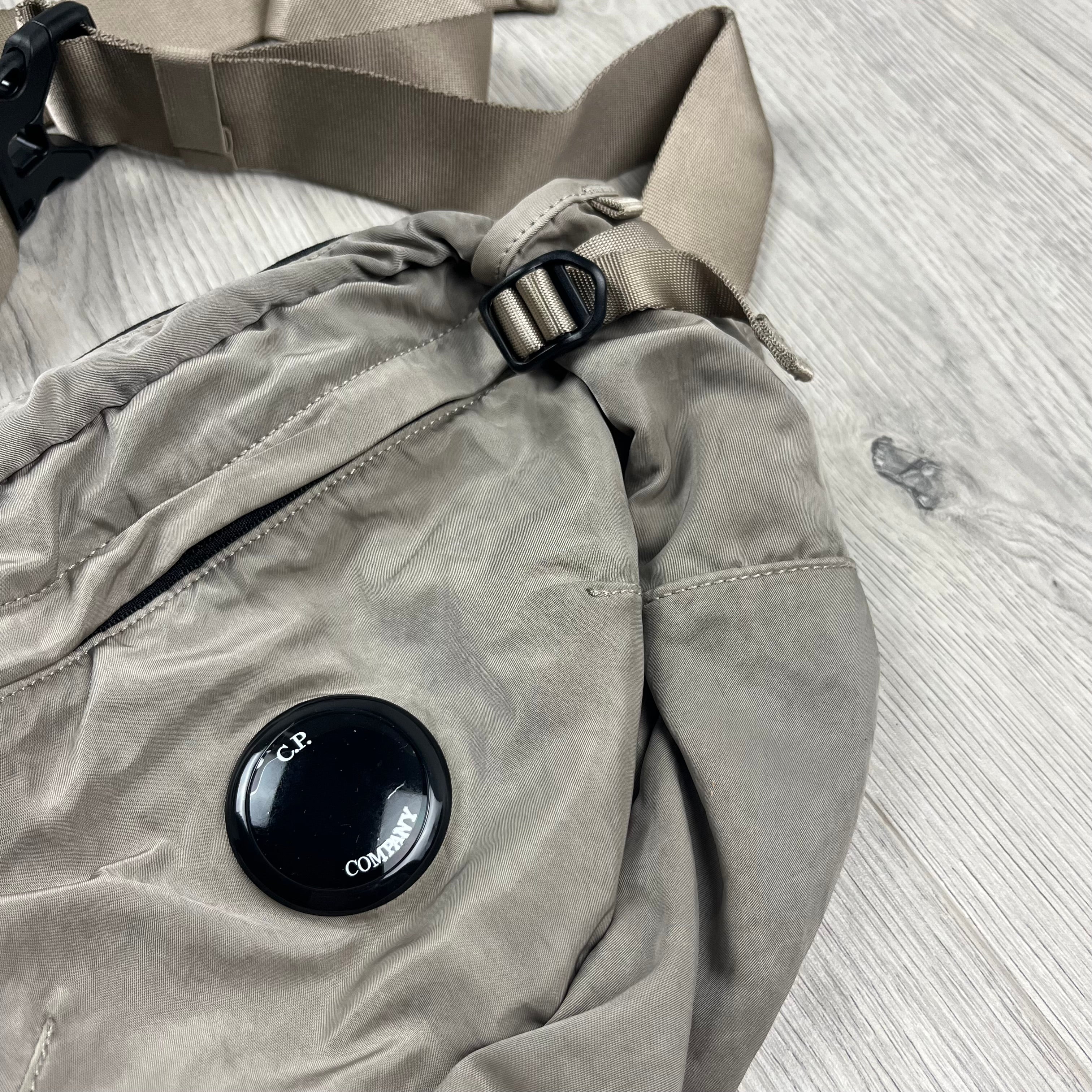 CP Company Nylon B Crossbody Bag in Vintage Khaki. On sale at Open Attire.
