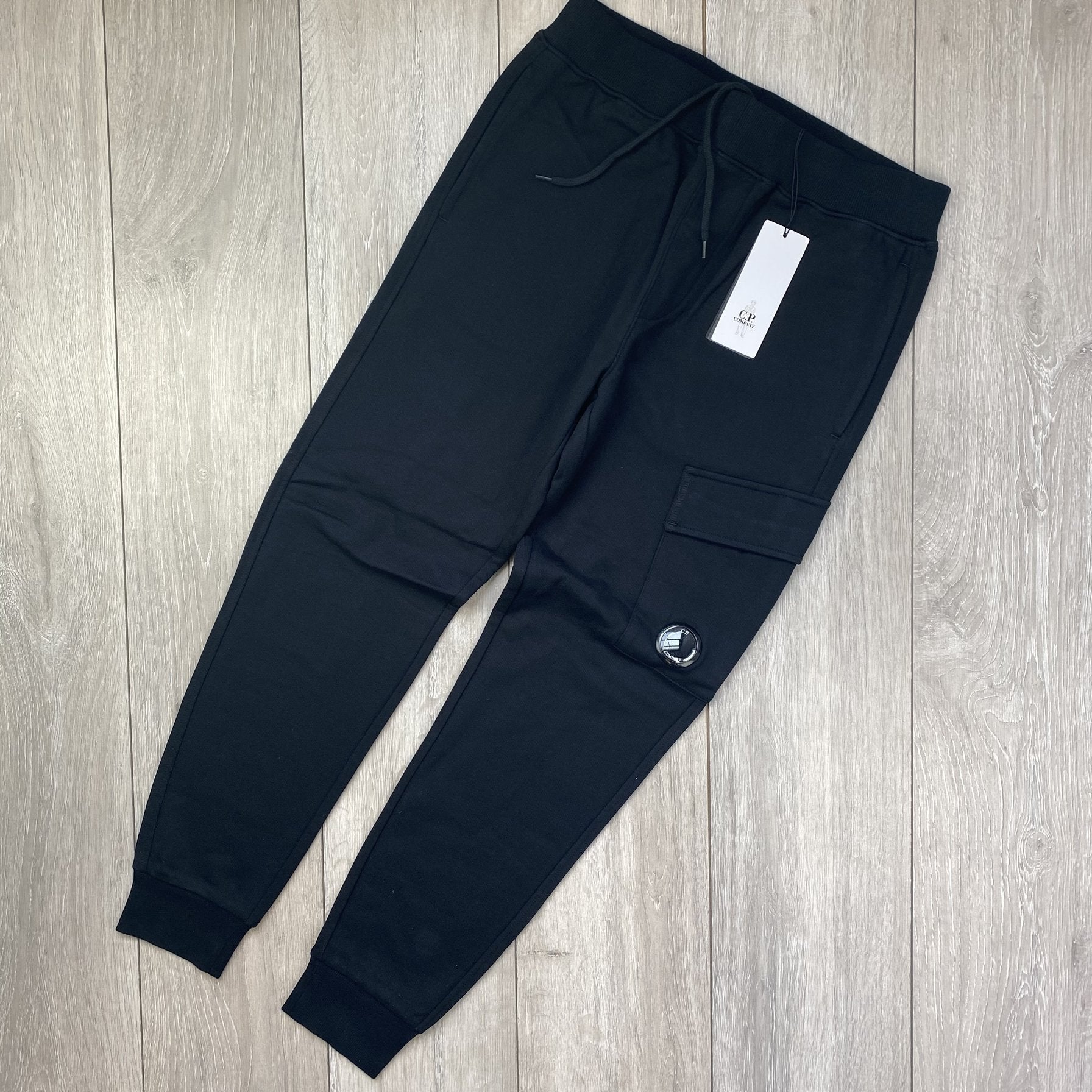 CP Company Raised Fleece Tracksuit - Black