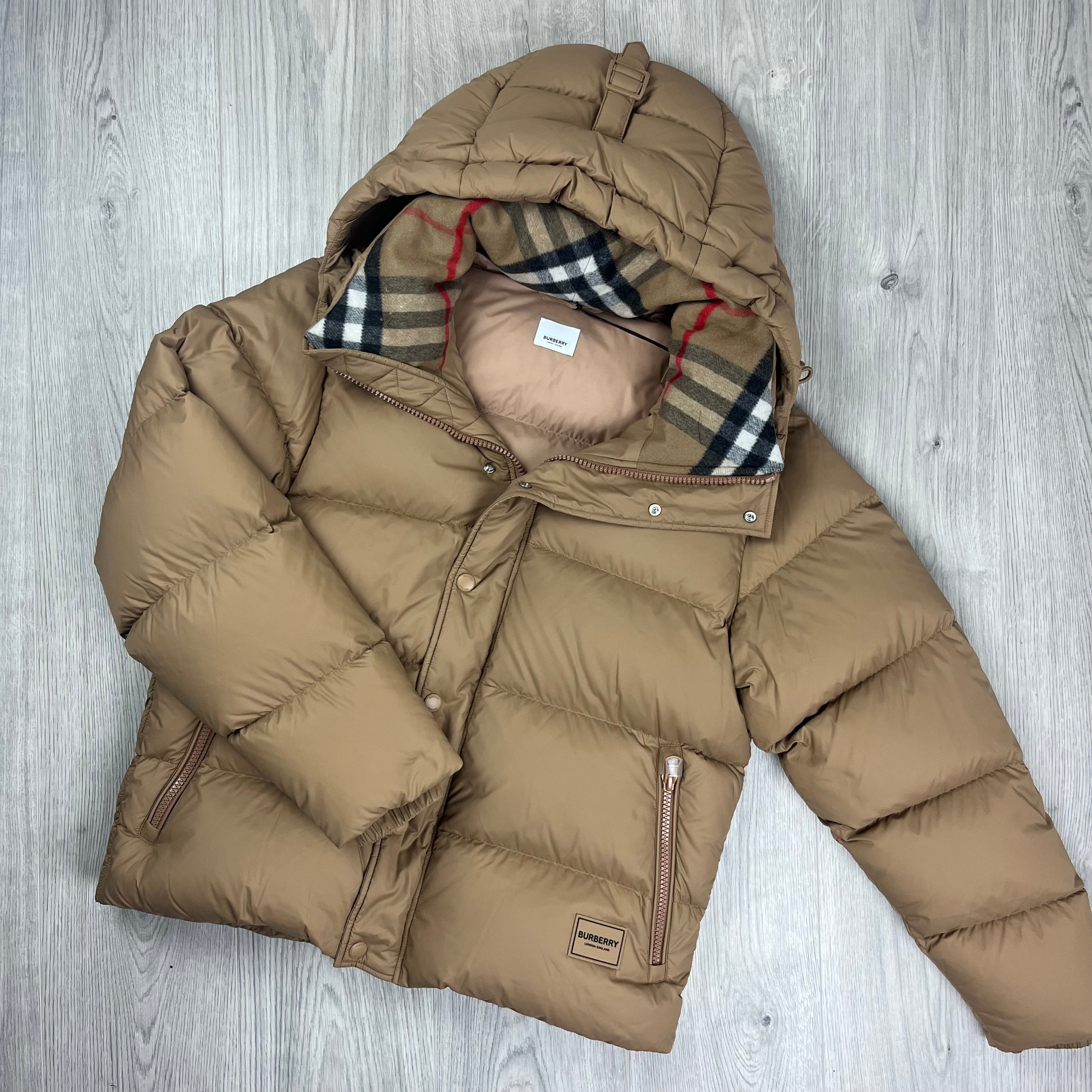 Burberry Halsby Jacket in Honey Gold. On sale at Open Attire.