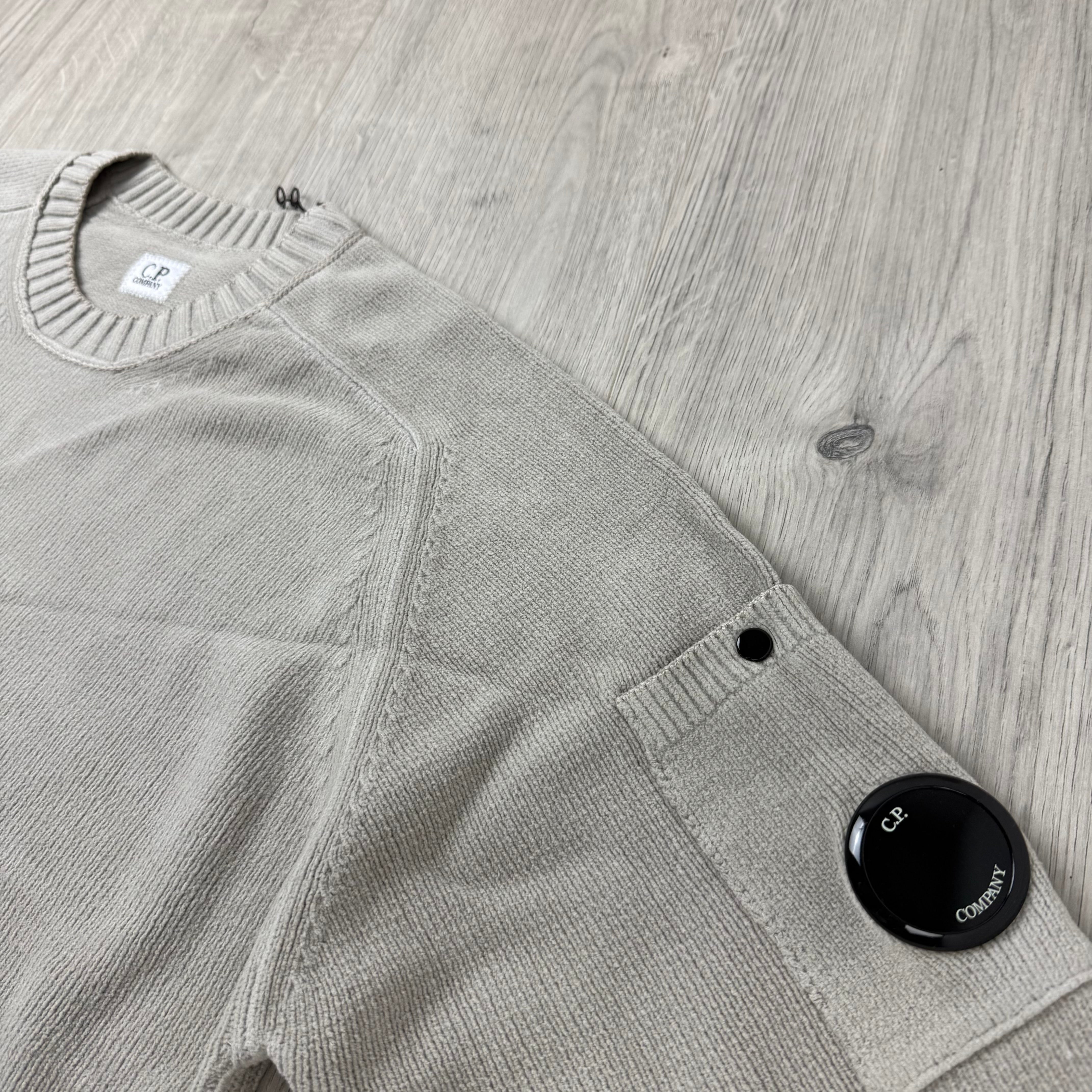 CP Company Chenille Knit Sweatshirt - Dove