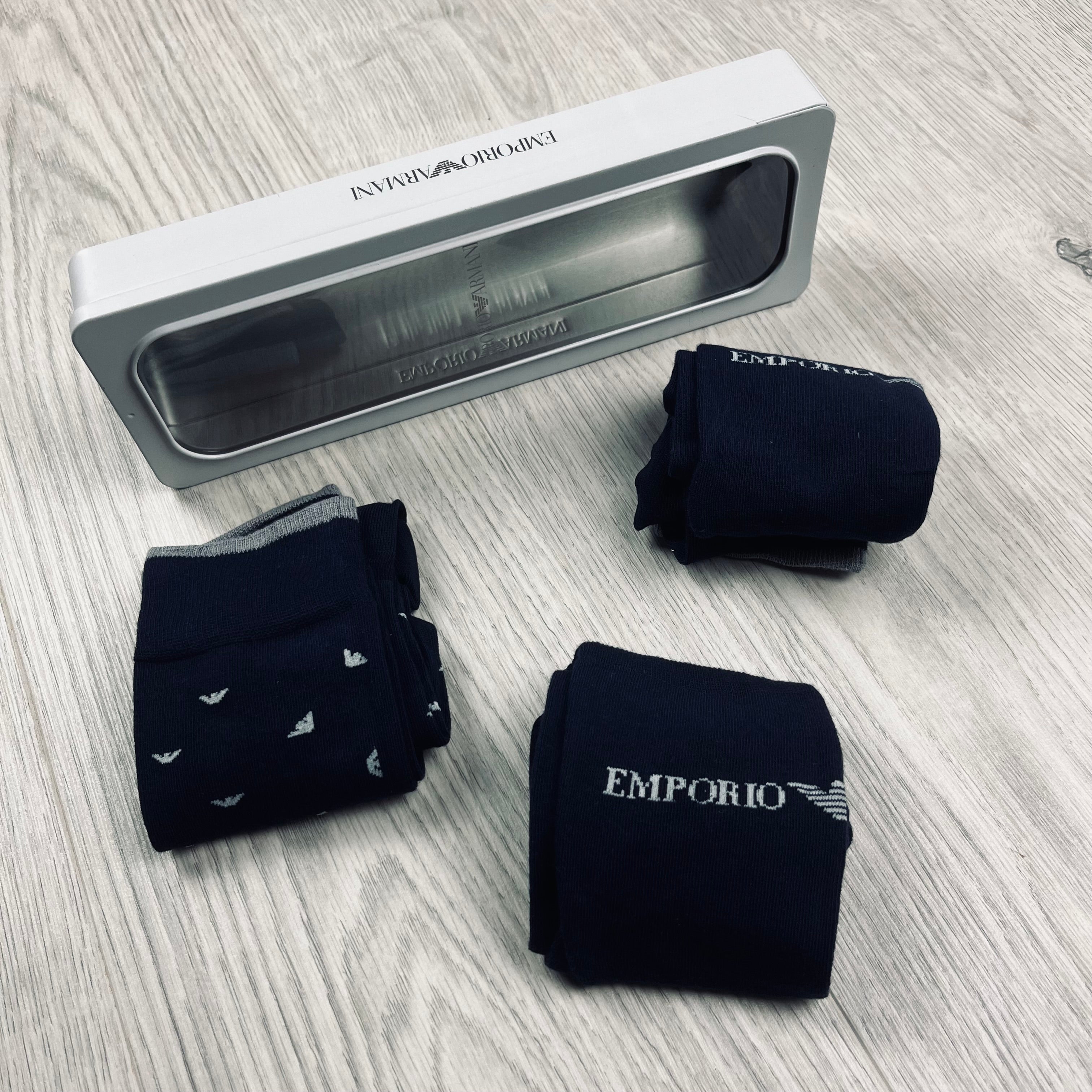 Emporio Armani Socks Gift Set - Navy