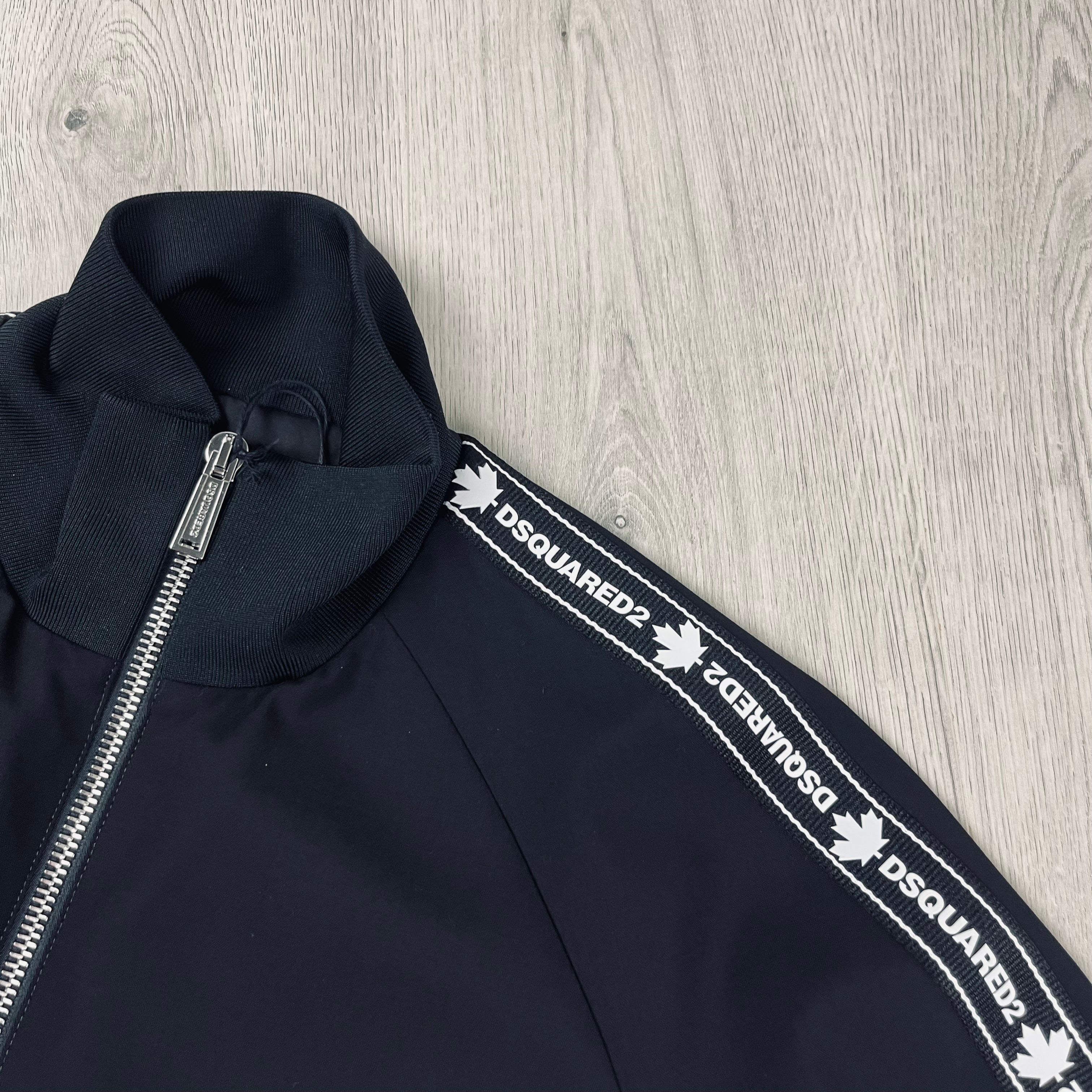 DSQUARED2 Track Jacket in Black. On sale at Open Attire. 