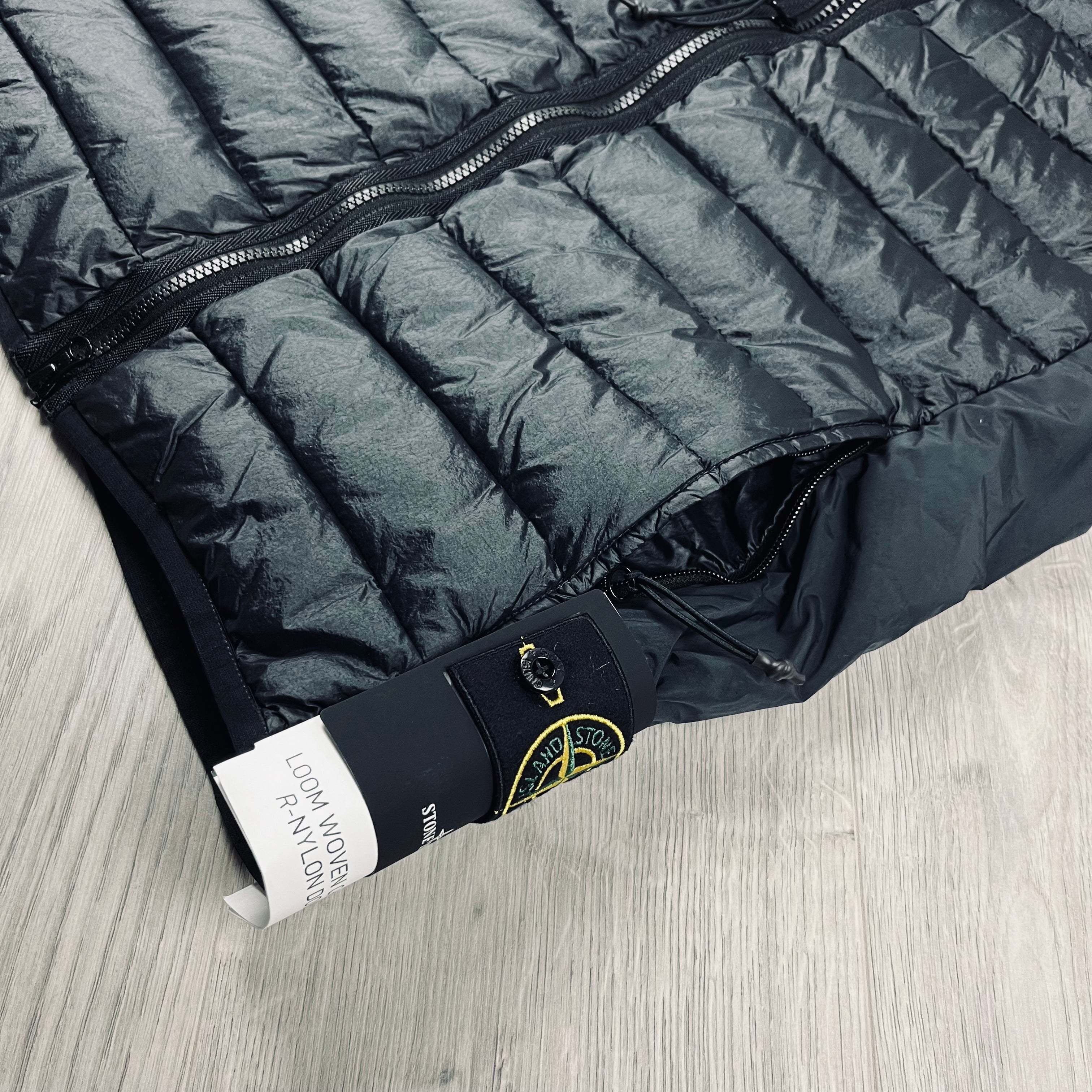 Stone Island Nylon Down Gilet in Black. On sale at Open Attire.