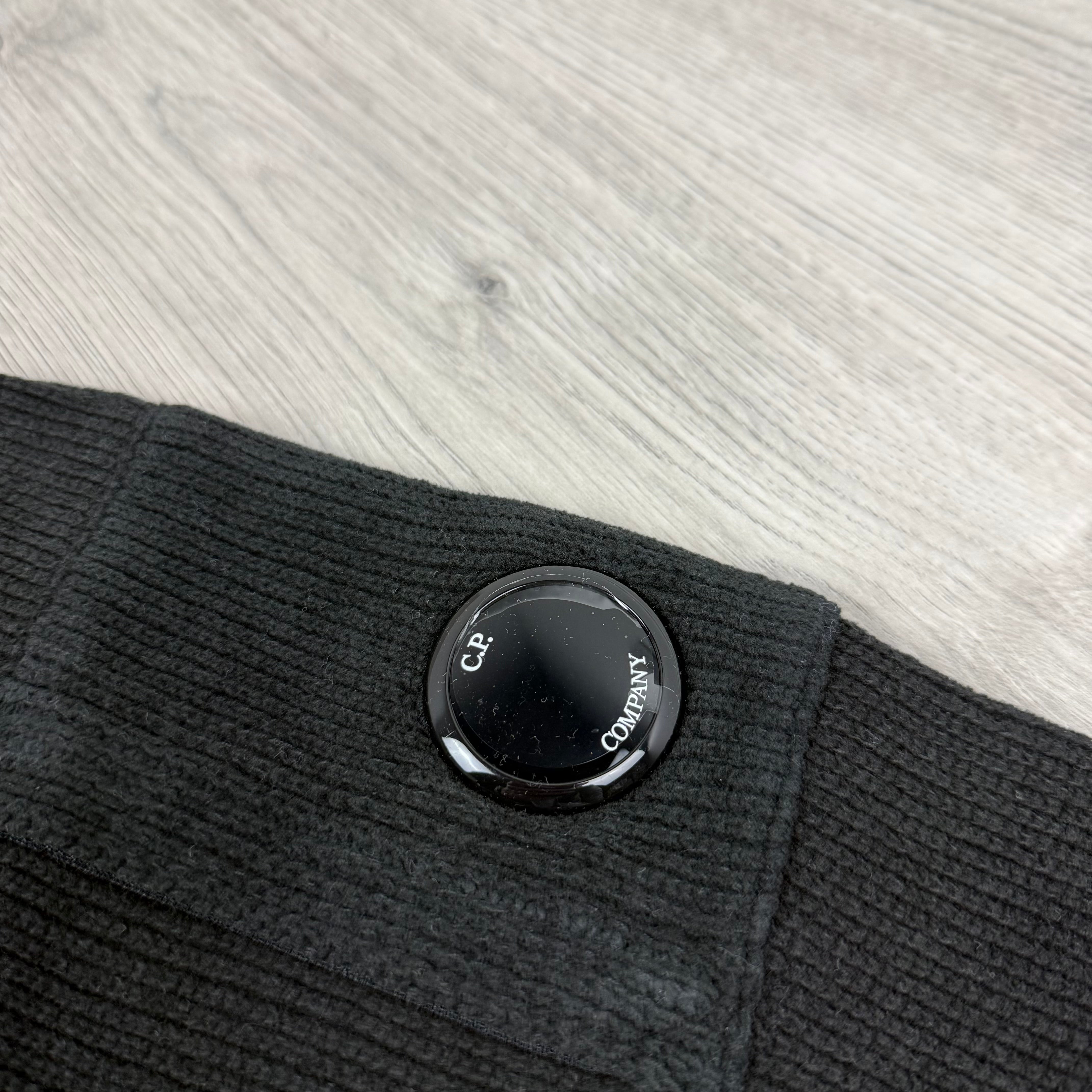 CP Company Chenille Knit Polo - Black
