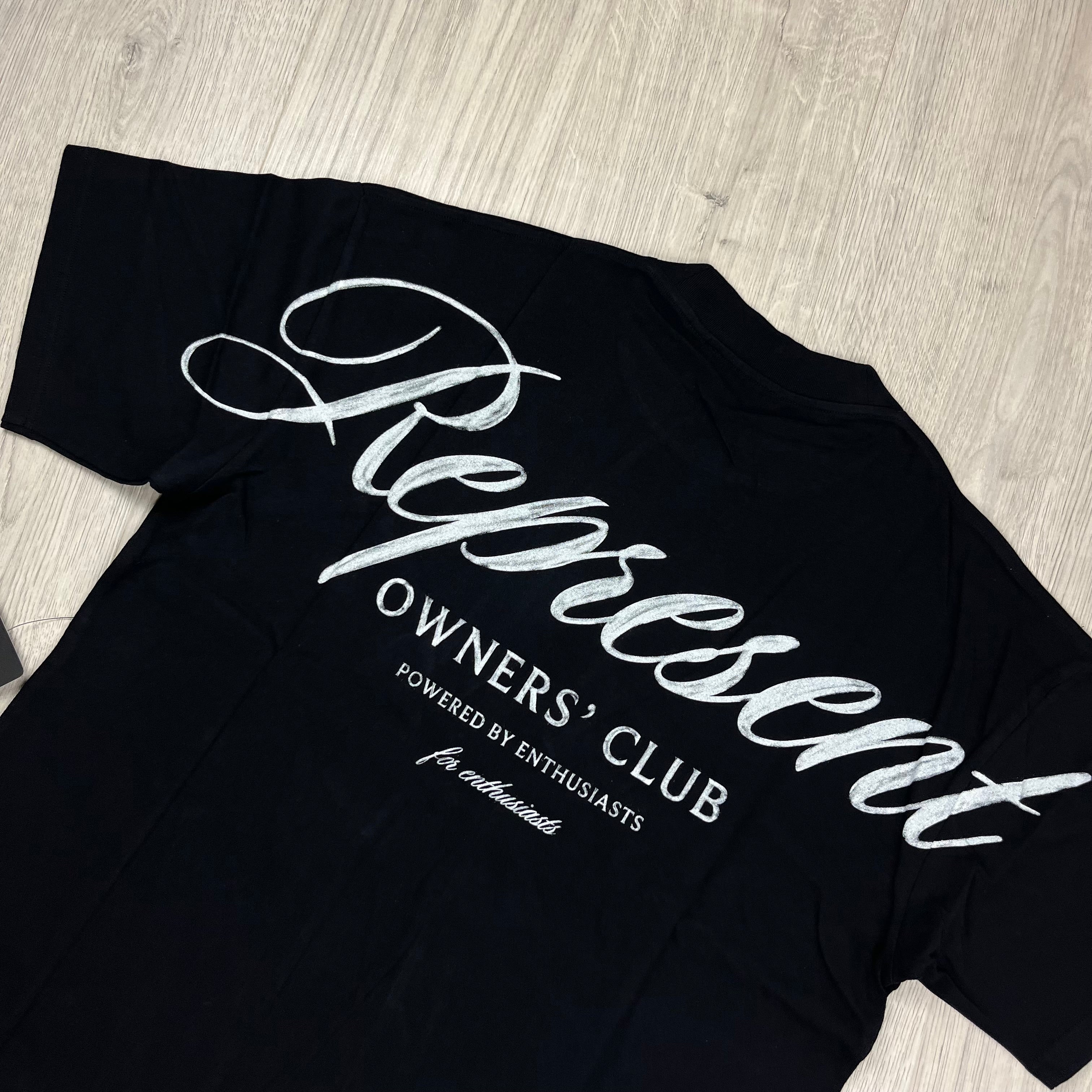 Represent Owners Club Script T-Shirt - Black