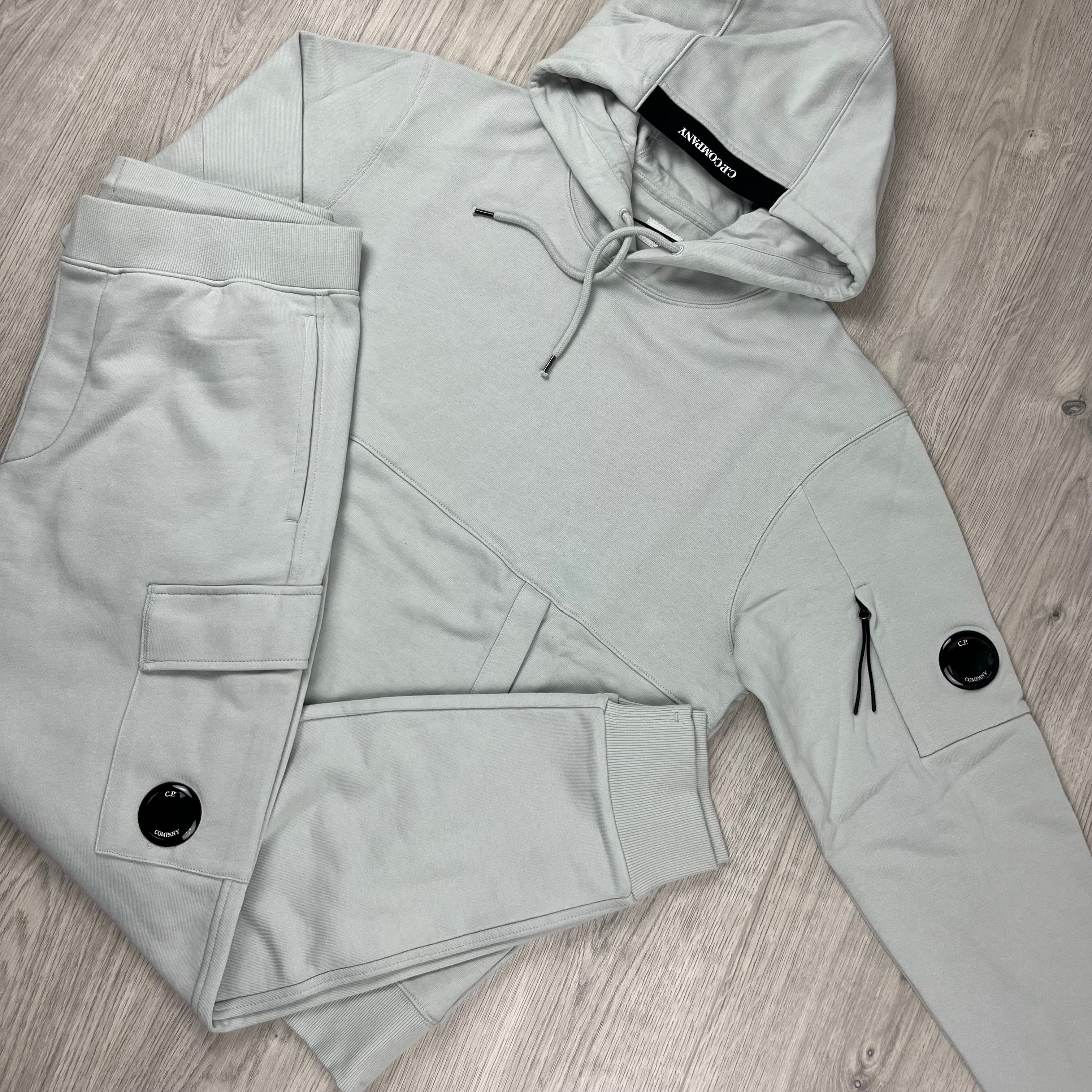CP Company Raised Fleece Tracksuit - Blue Fox