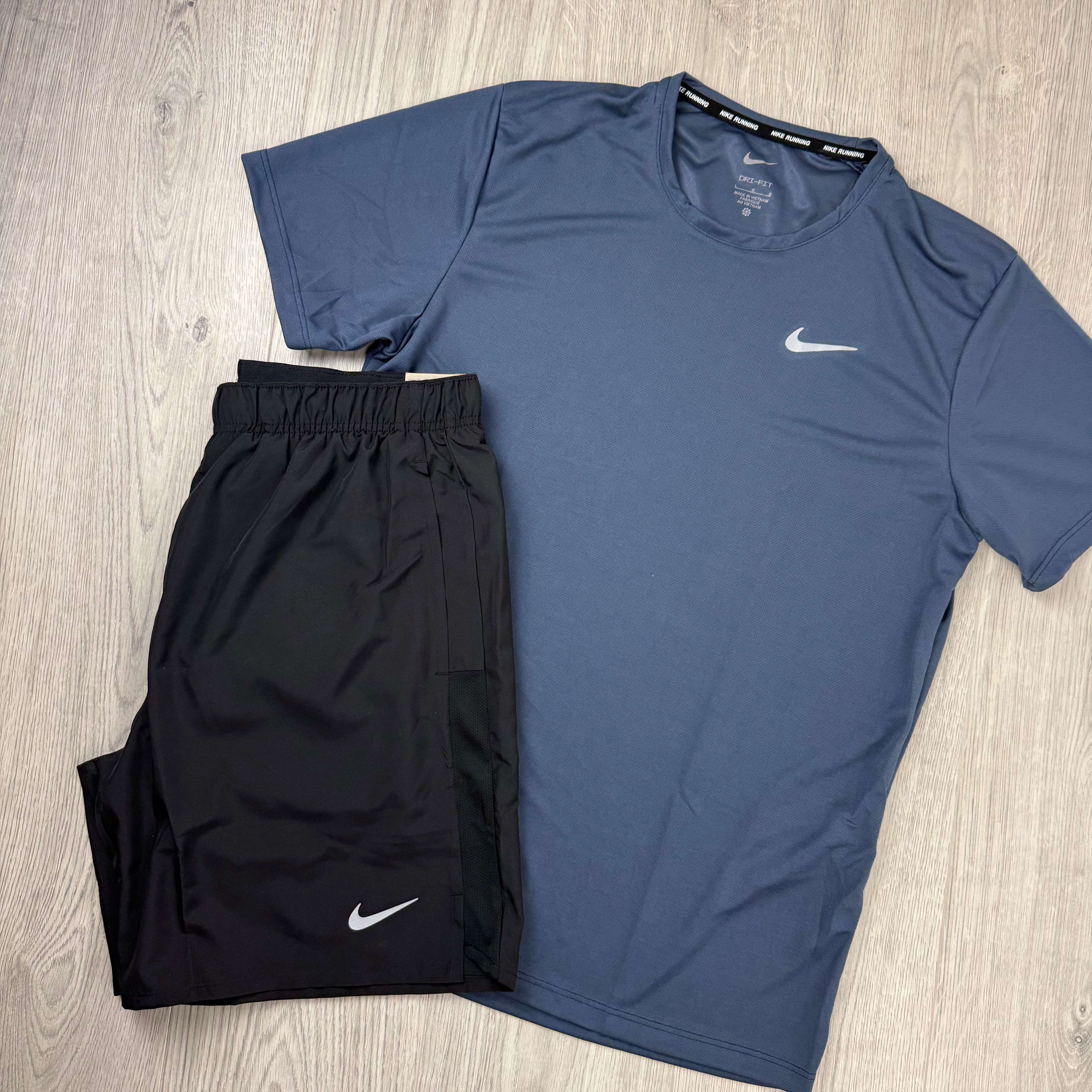 Nike 'Miler' Set - Thunder Blue/Black
