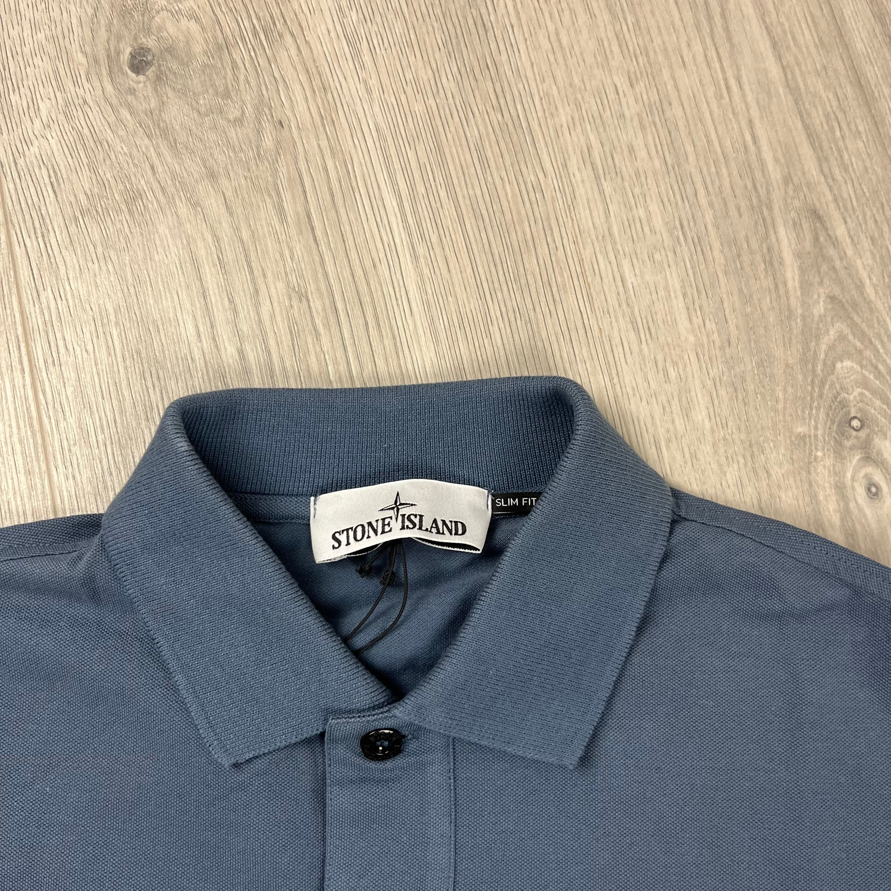 Stone Island Patch Polo Shirt - Avio Blue