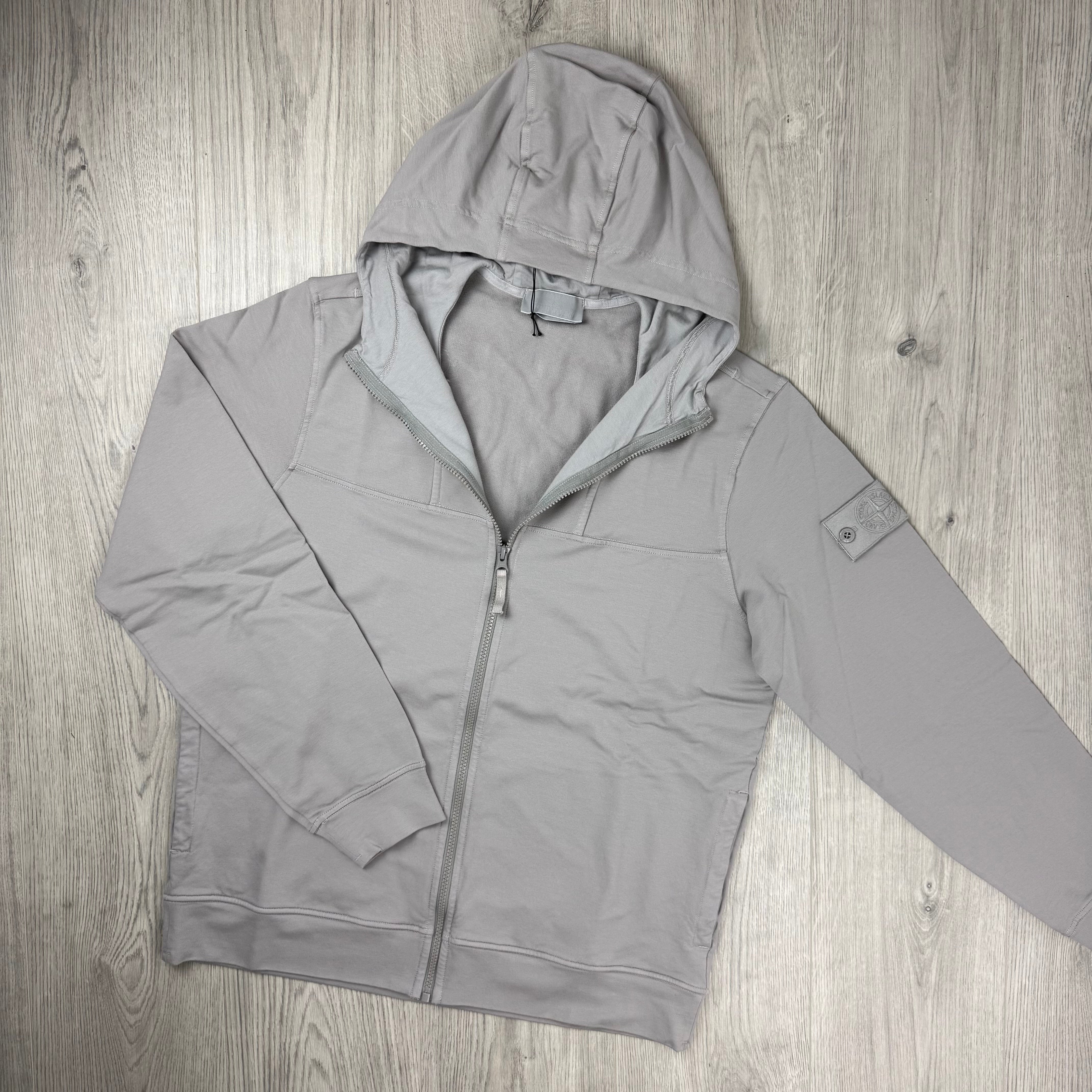 Stone Island Ghost Zip Hoodie - Dust Grey