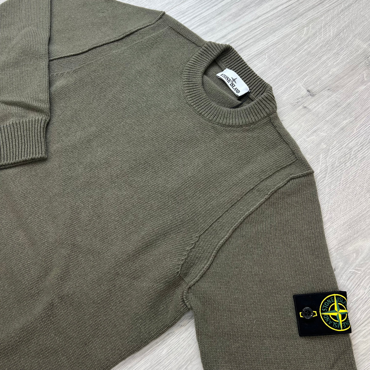 Stone Island Lambswool Knit Sweatshirt - Military Green