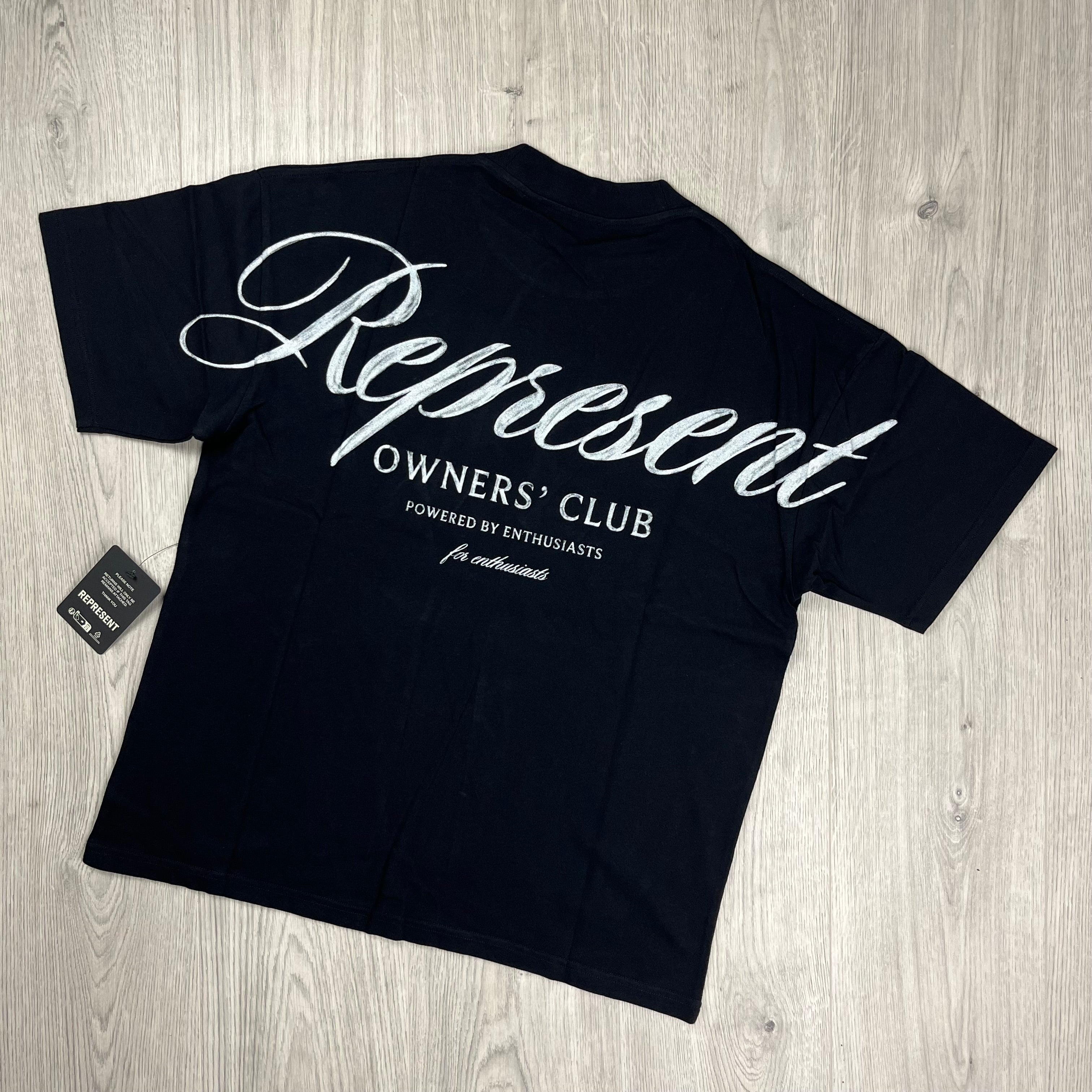 Represent Owners Club Script T-Shirt - Black