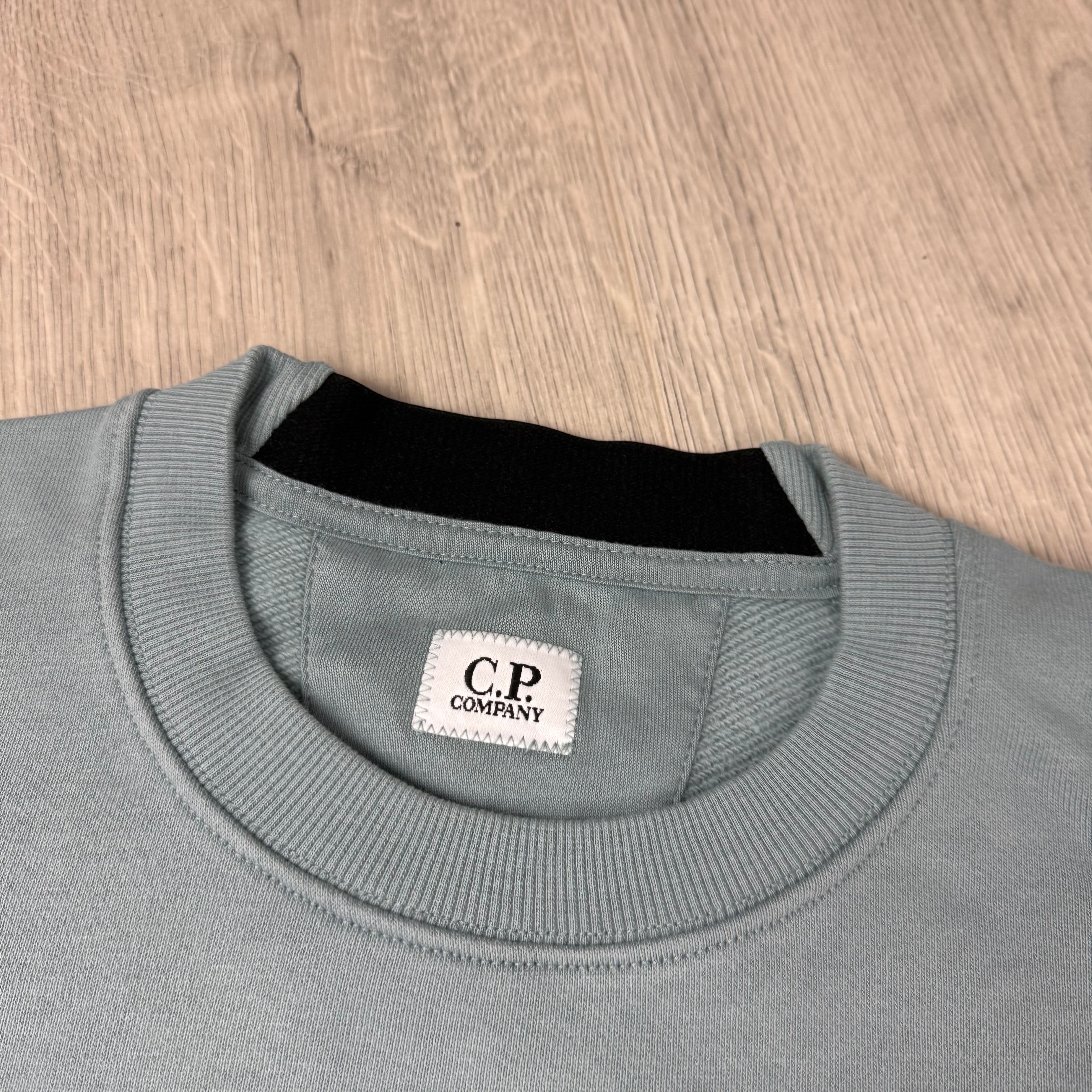 CP Company Raised Fleece Sweatshirt - Silver Blue
