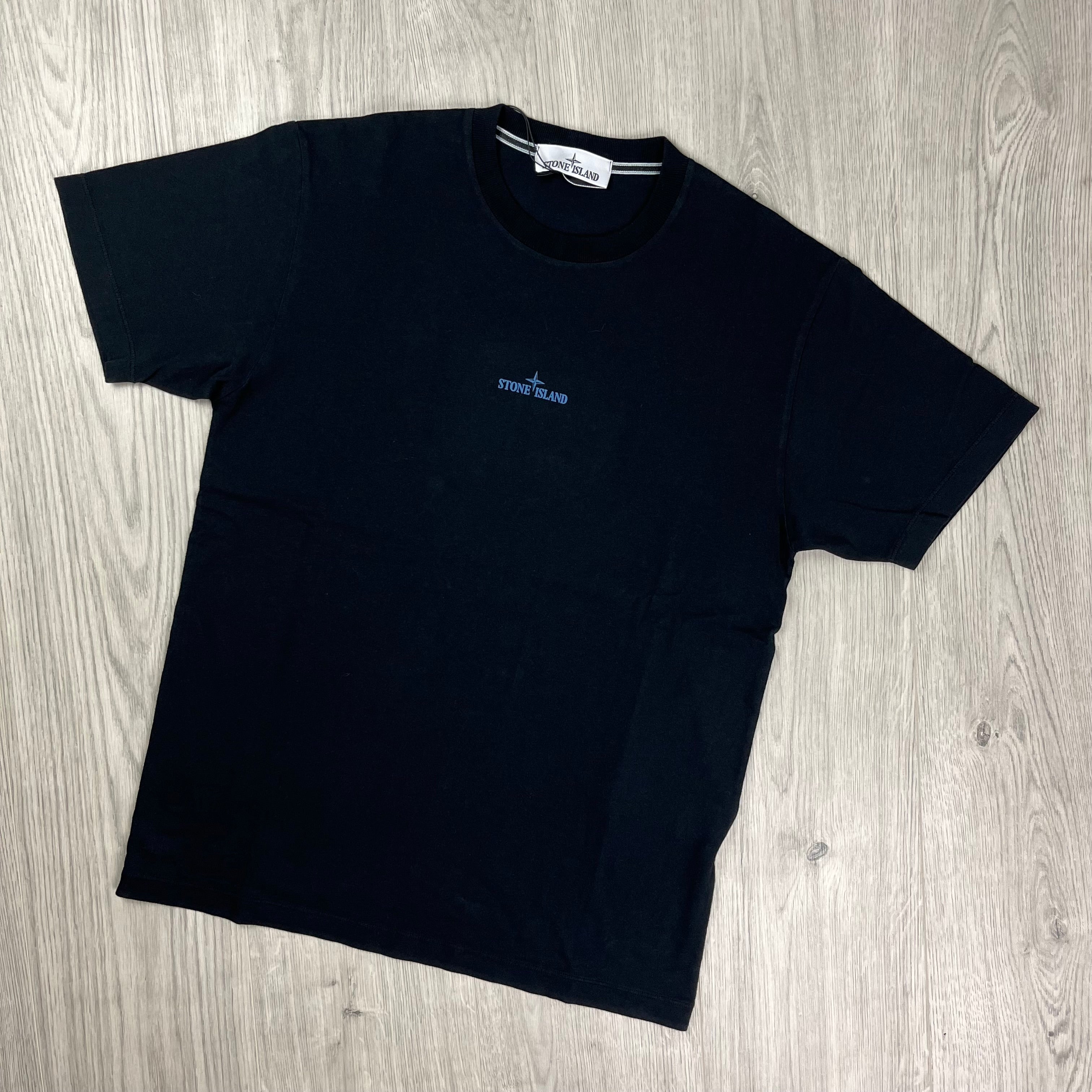 Stone Island 'Institutional Four' T-shirt in Black. On sale at Open Attire.