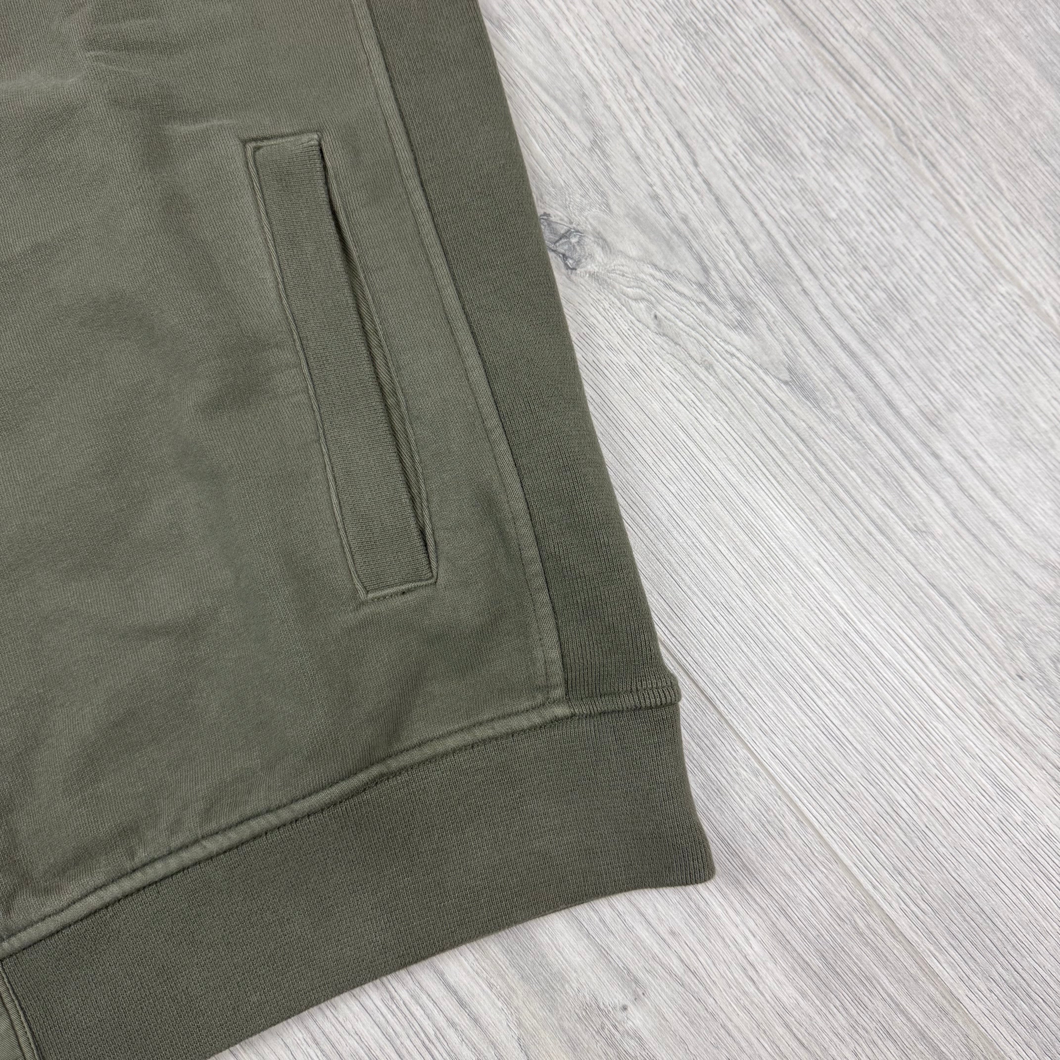 Stone Island Zip Sweatshirt - Military Green