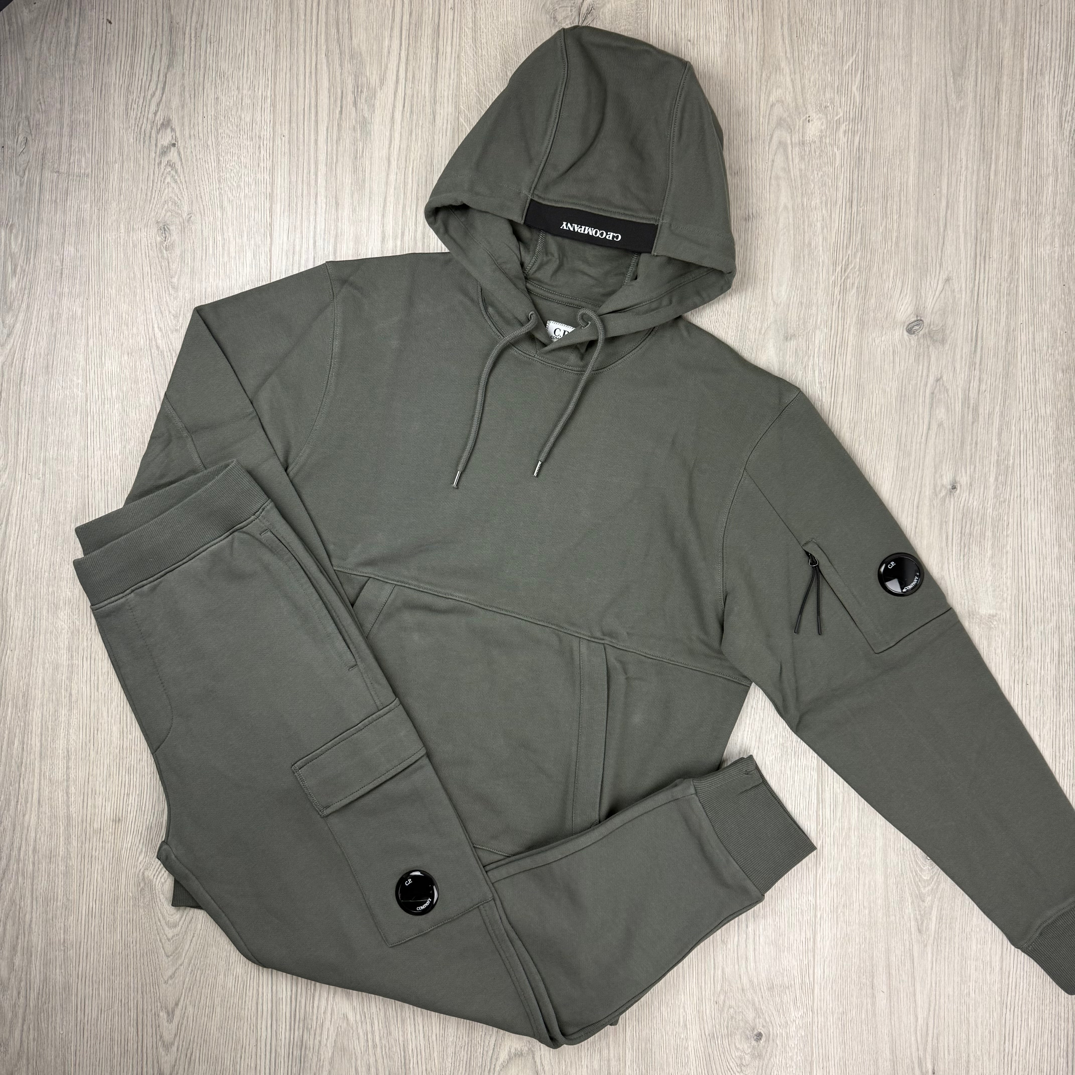 CP Company Raised Fleece Tracksuit - Gunmetal