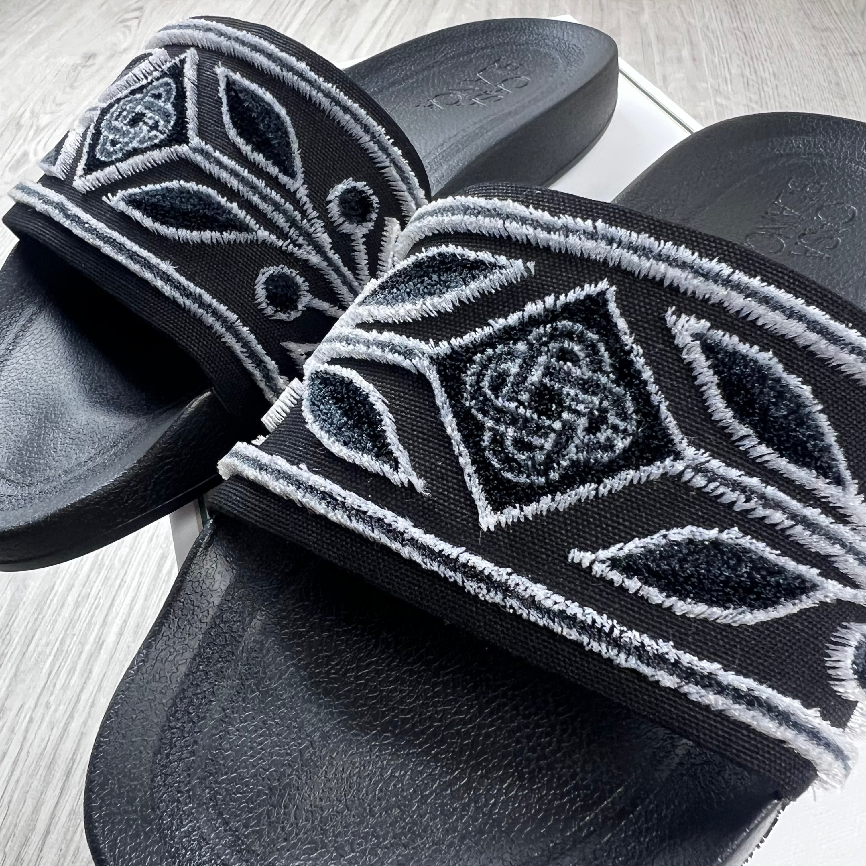 Casablanca Laurel Terry Slides - Black