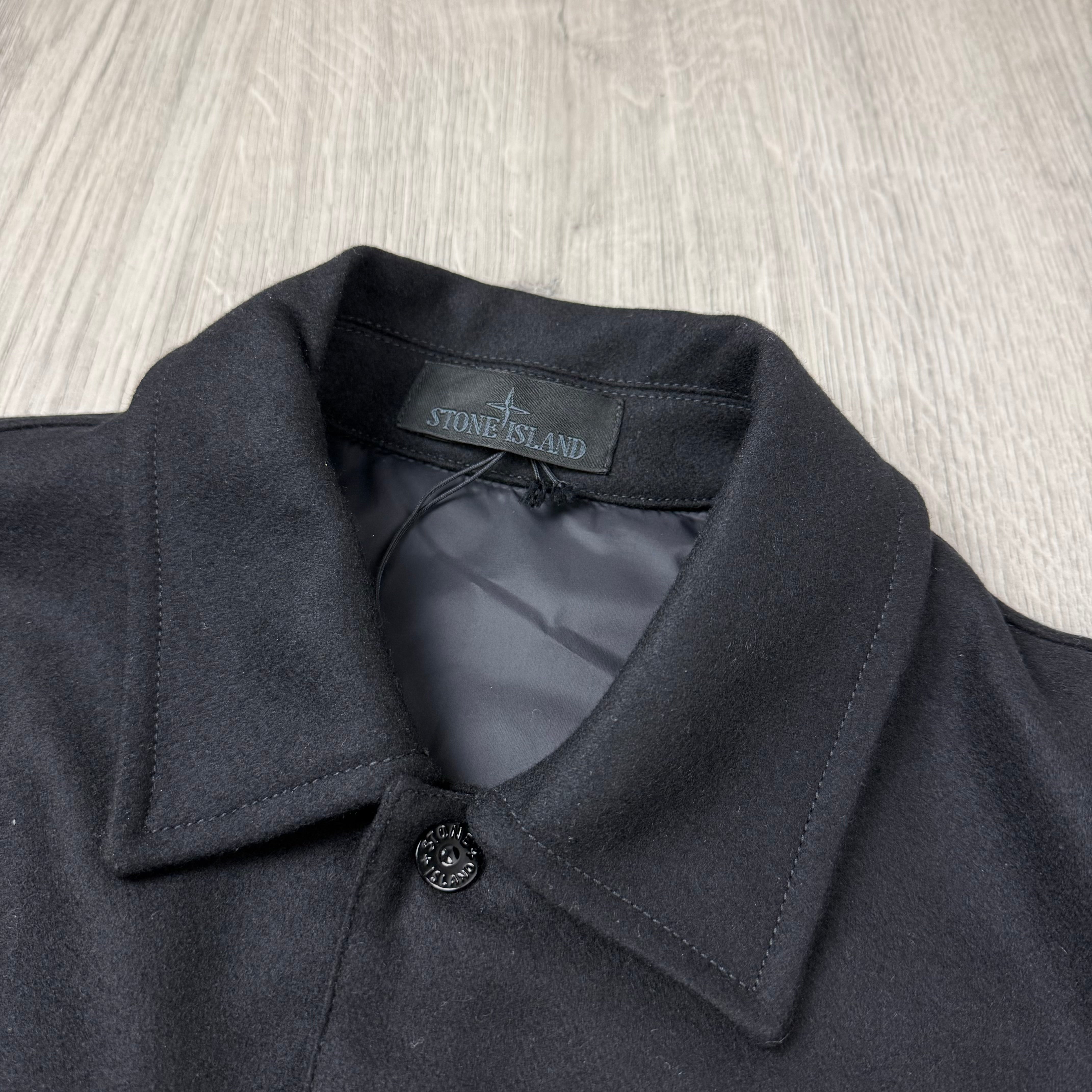 Stone Island Ghost Wool Overshirt - Black