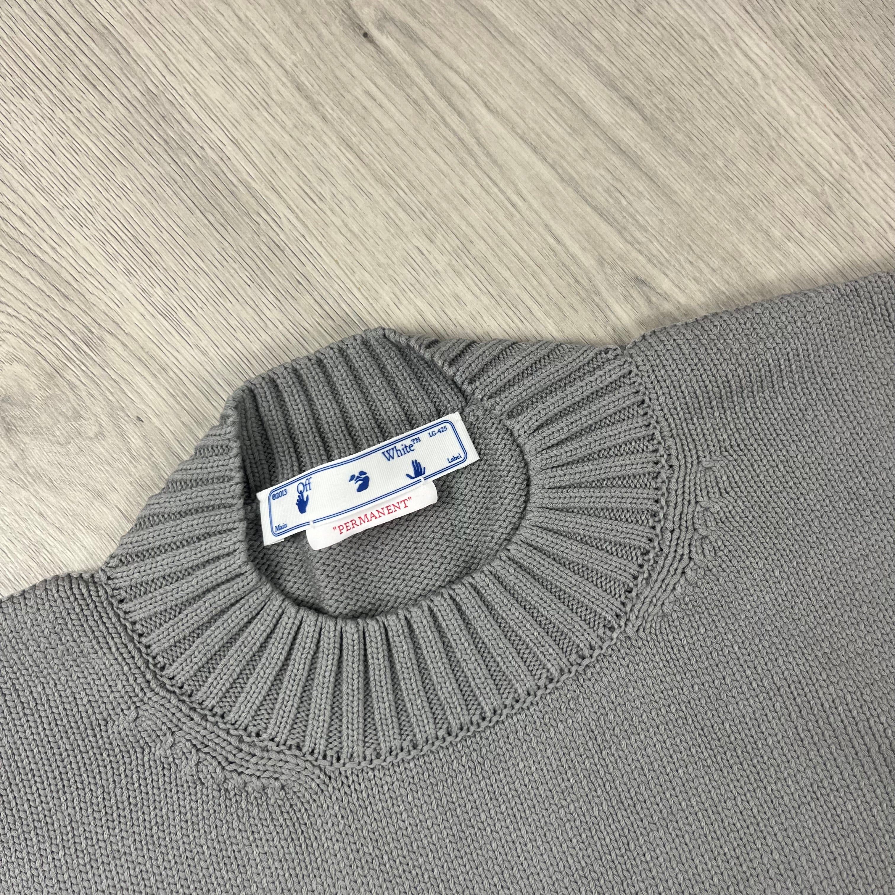 Off-White Knit Sweatshirt - Grey