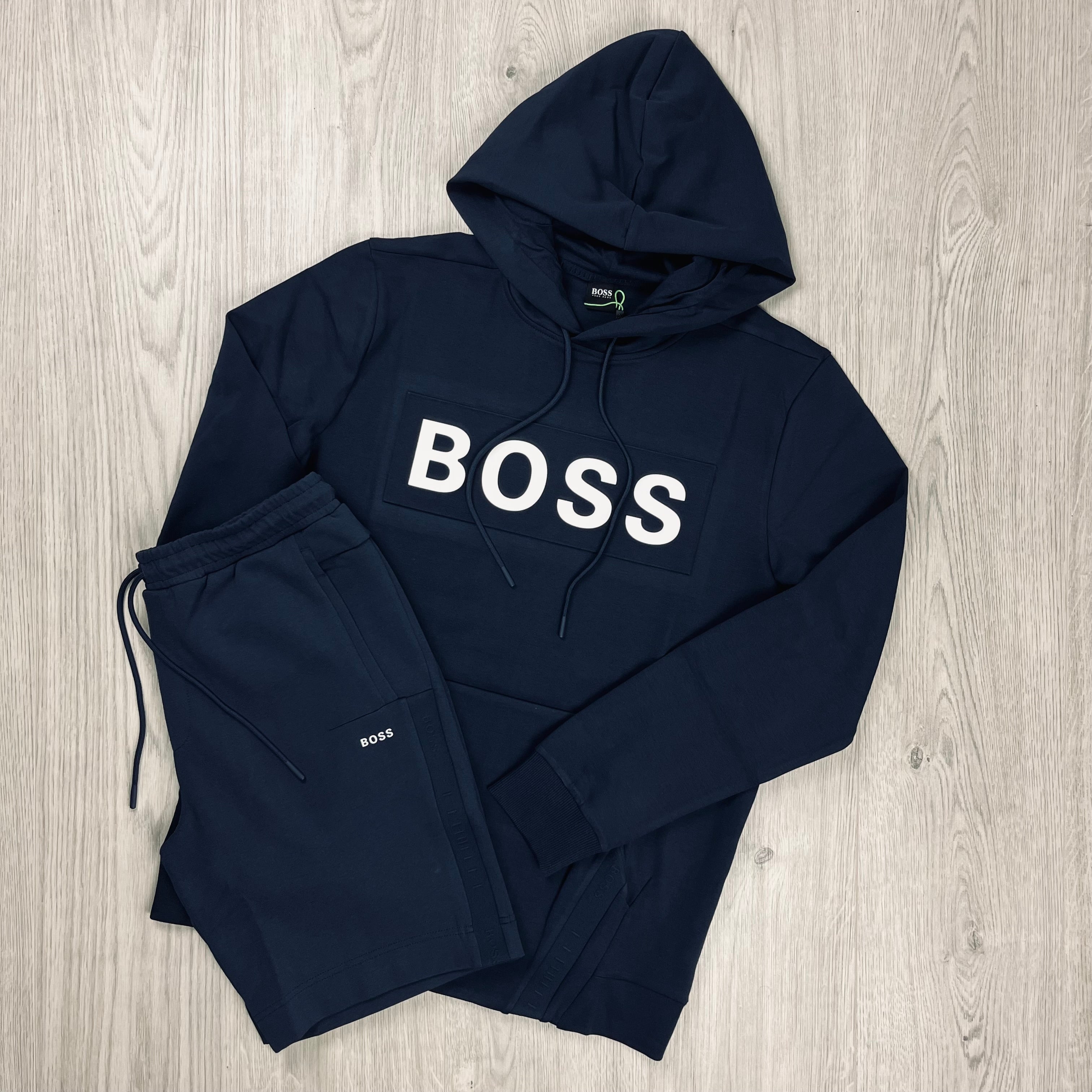 Hugo Boss Tracksuit in Navy Blue. On sale at Open Attire.