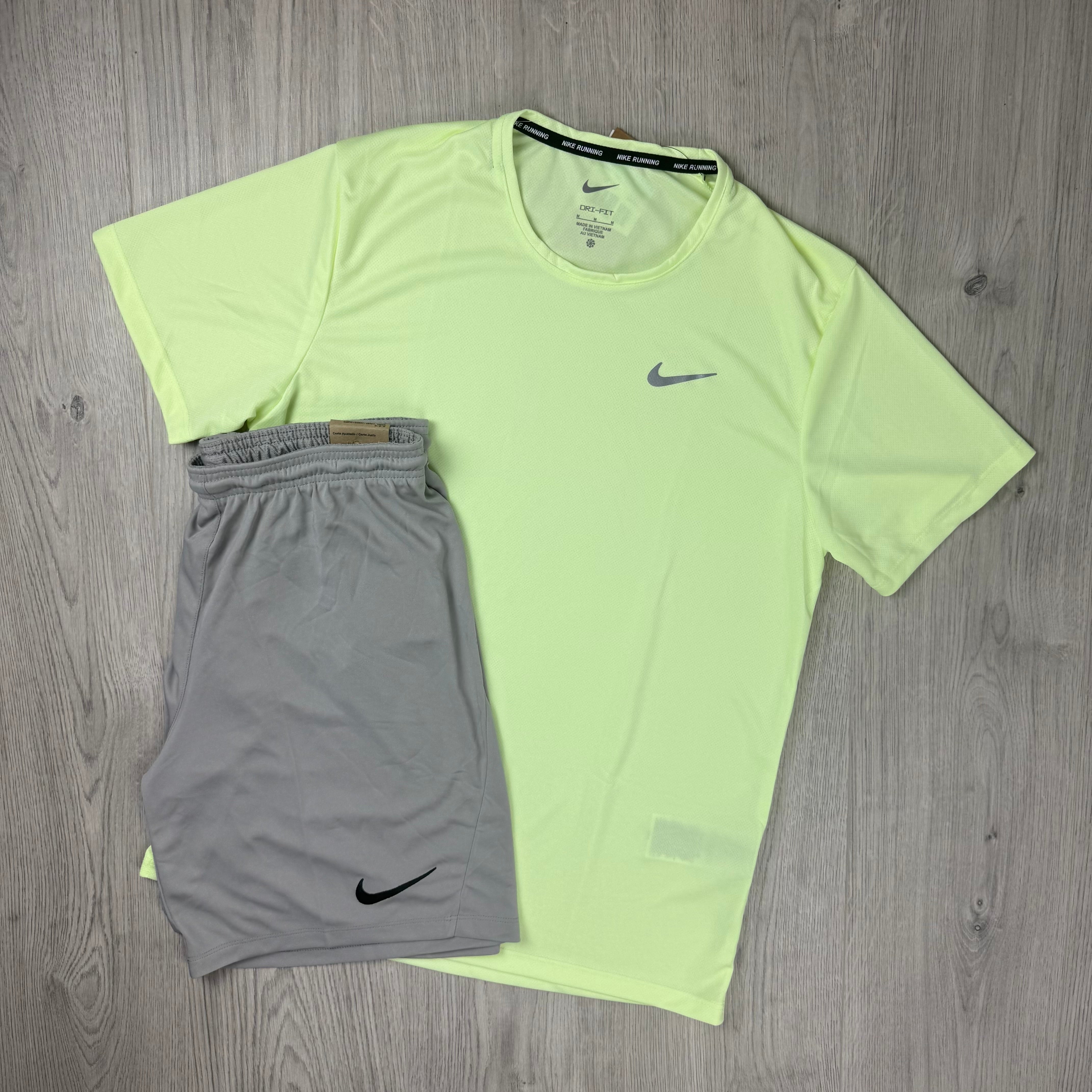 Nike 'Miler' Set - Venom/Pewter Grey