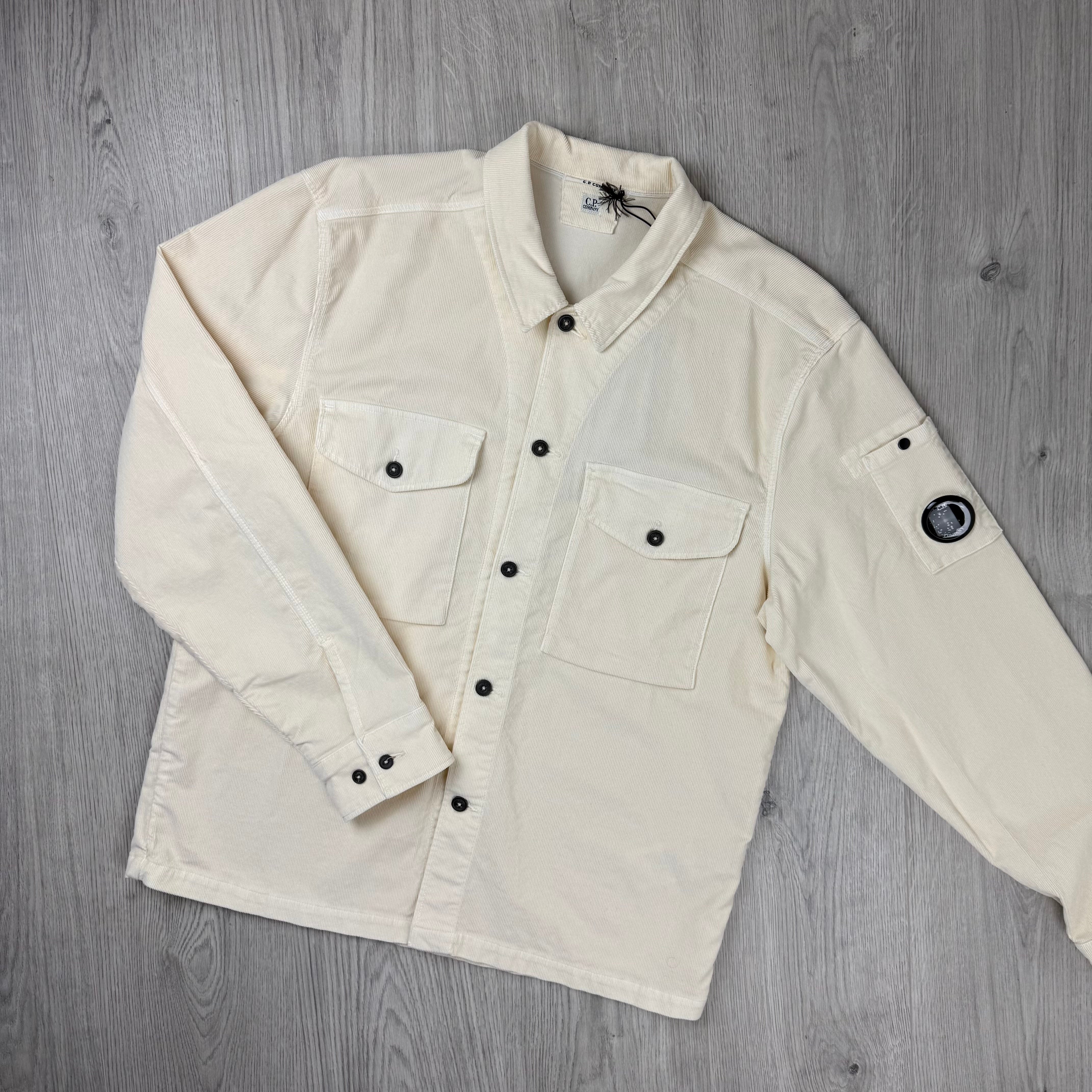 CP Company Corduroy Overshirt - Pistachio Shell