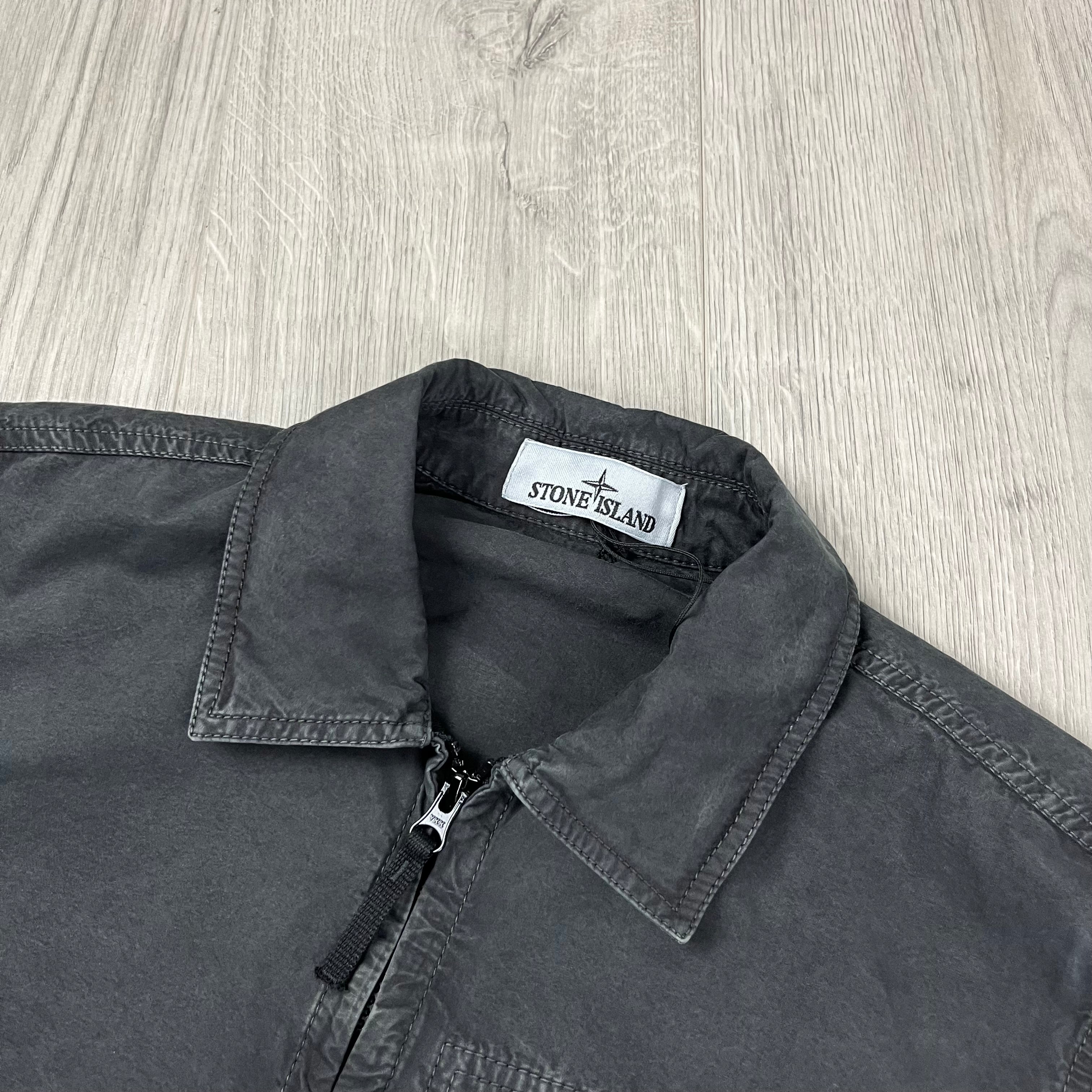 Stone Island Zip Overshirt - Charcoal