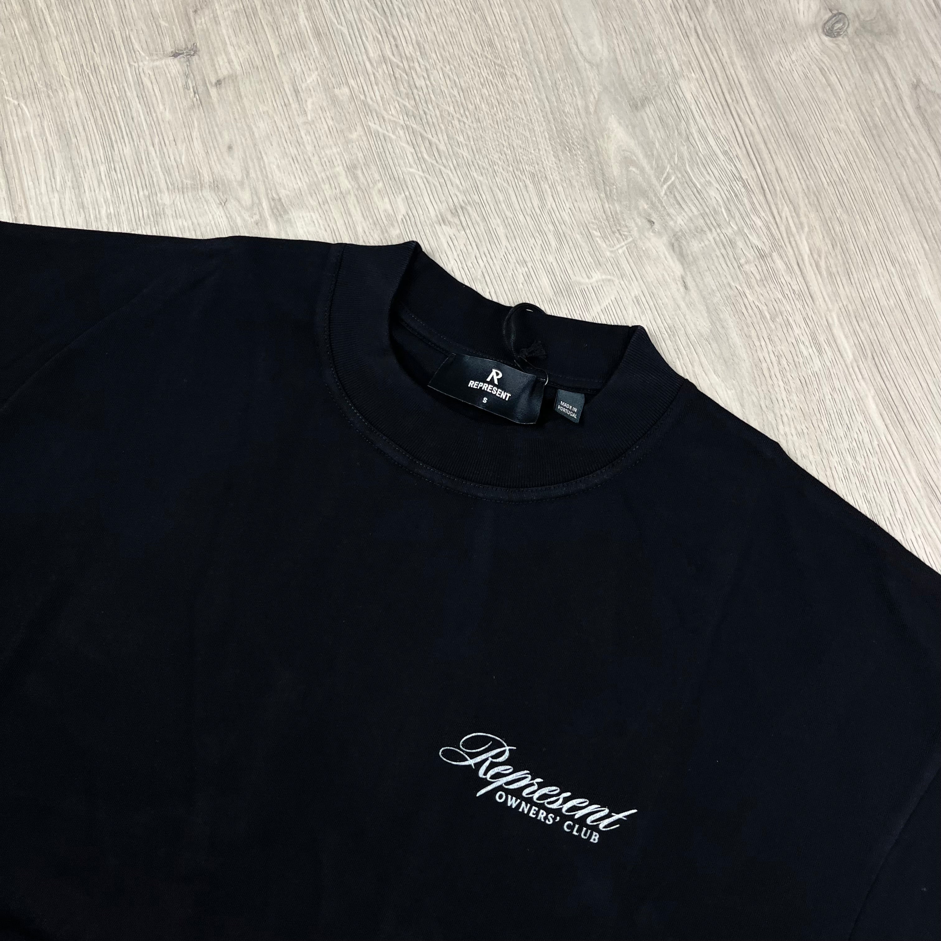 Represent Owners Club Script T-Shirt - Black