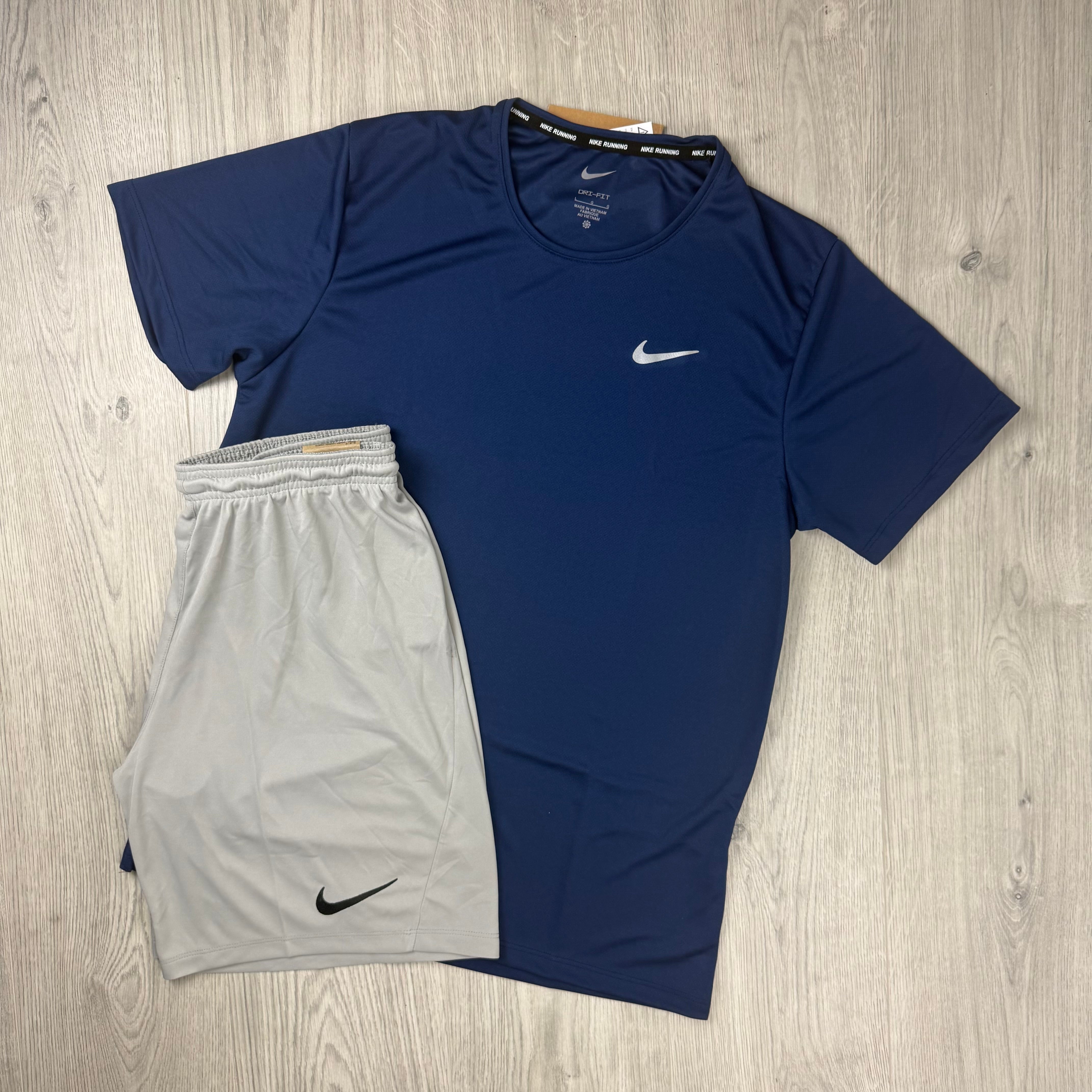 Nike 'Miler' Set - Navy/Pewter Grey