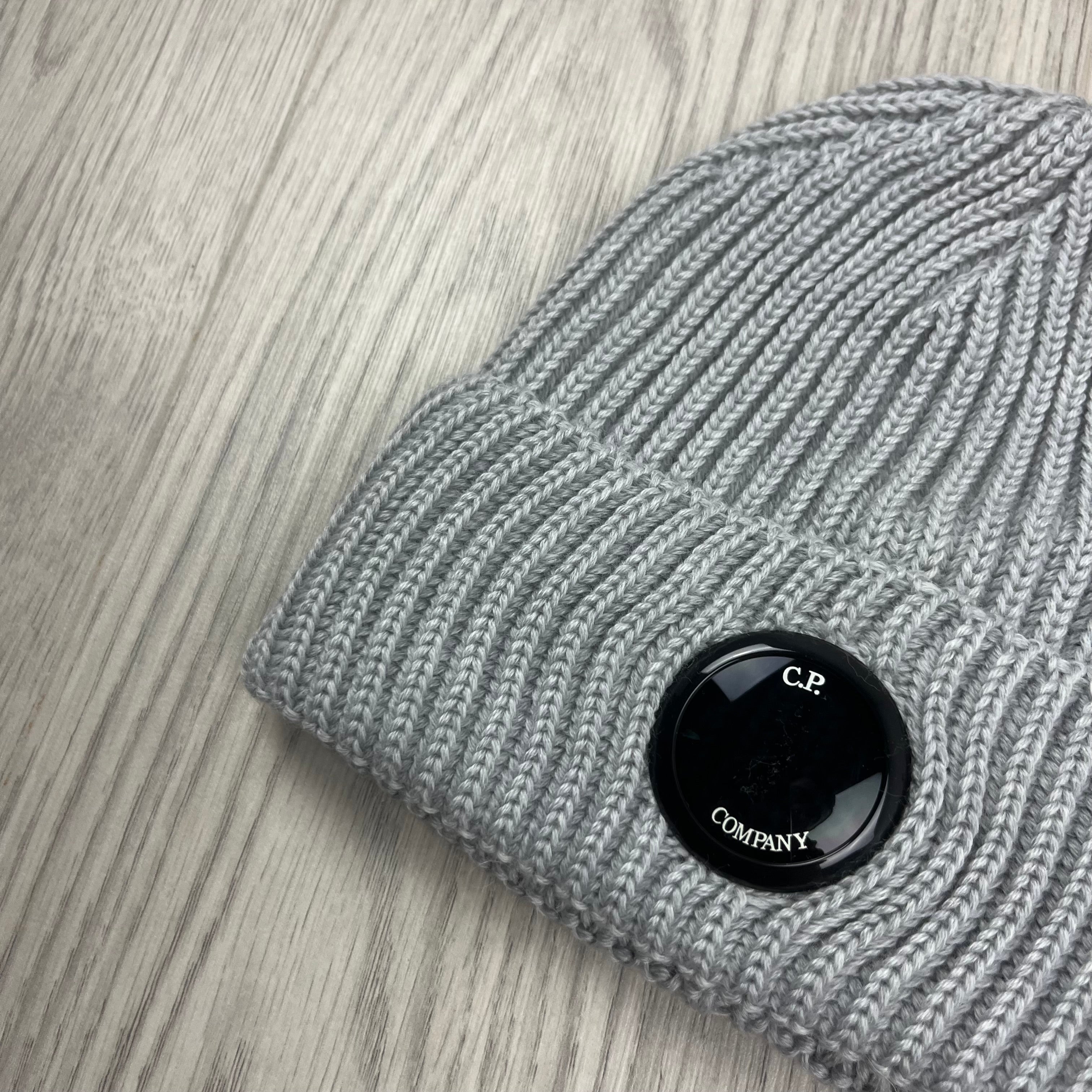 CP Company Lens Beanie - Grey